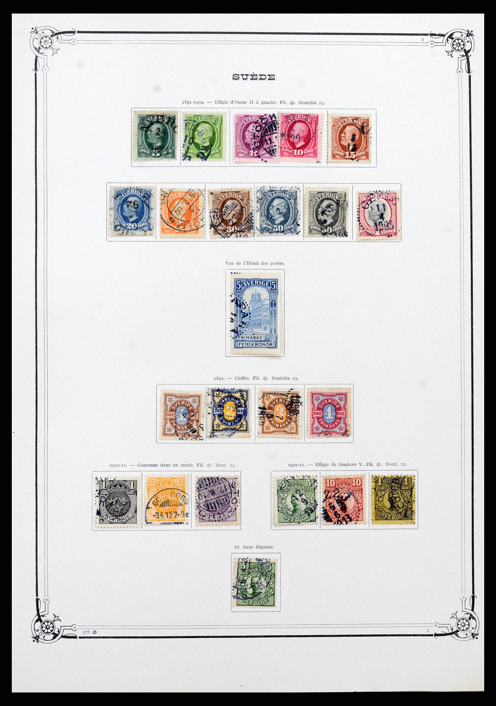 37414 003 - Postzegelverzameling 37414 Zweden 1855-1997.