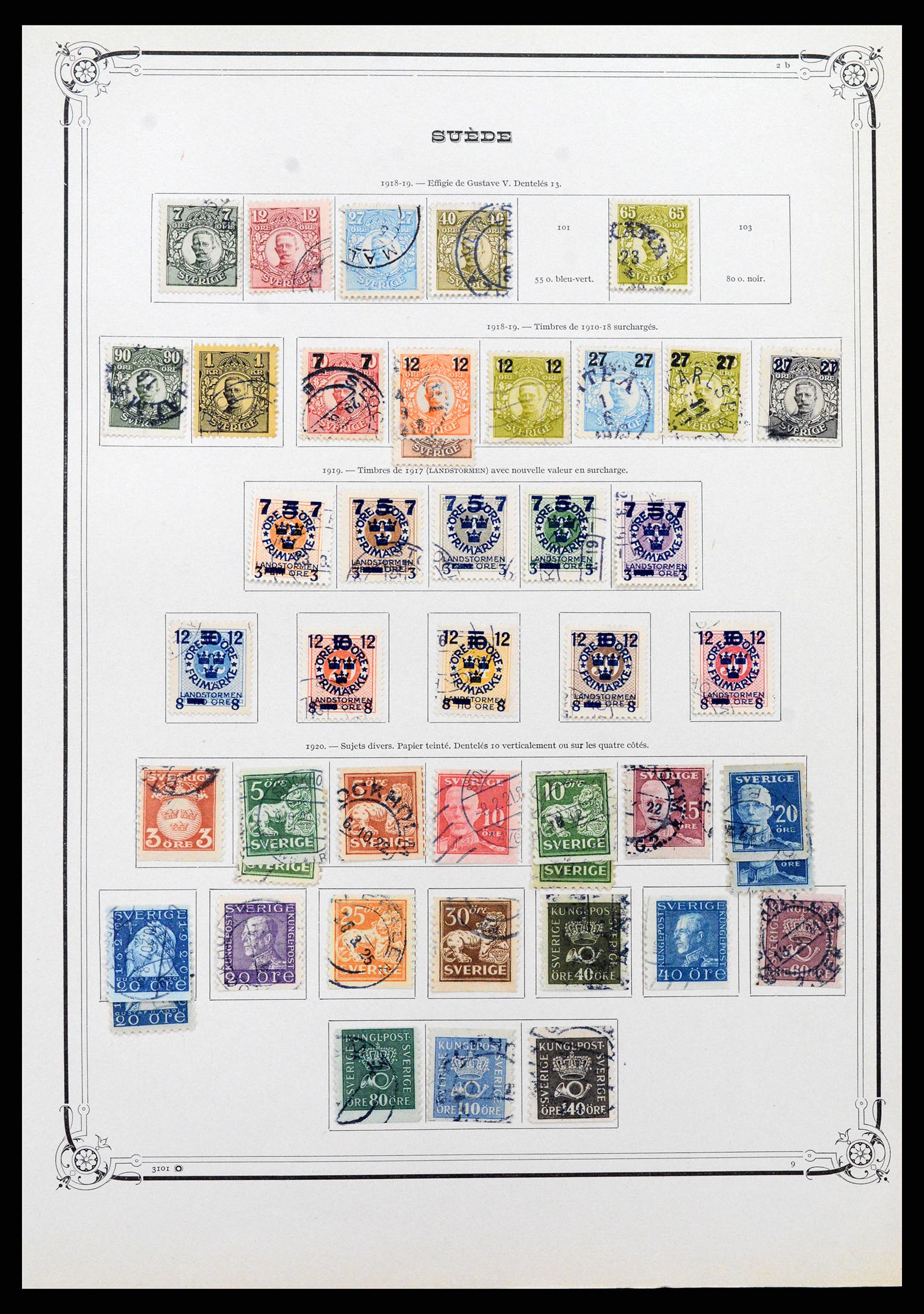 37414 005 - Postzegelverzameling 37414 Zweden 1855-1997.