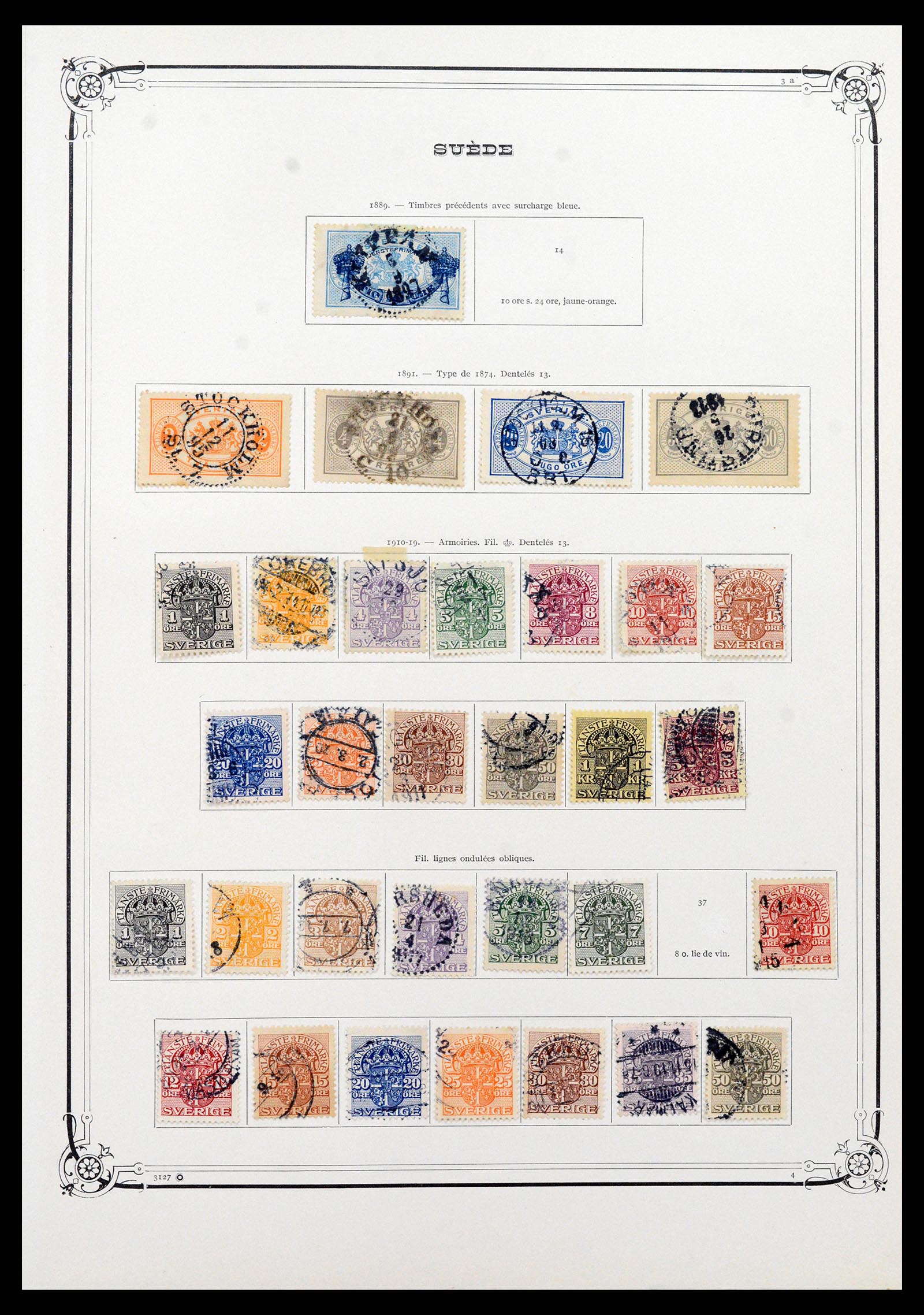 37414 015 - Postzegelverzameling 37414 Zweden 1855-1997.