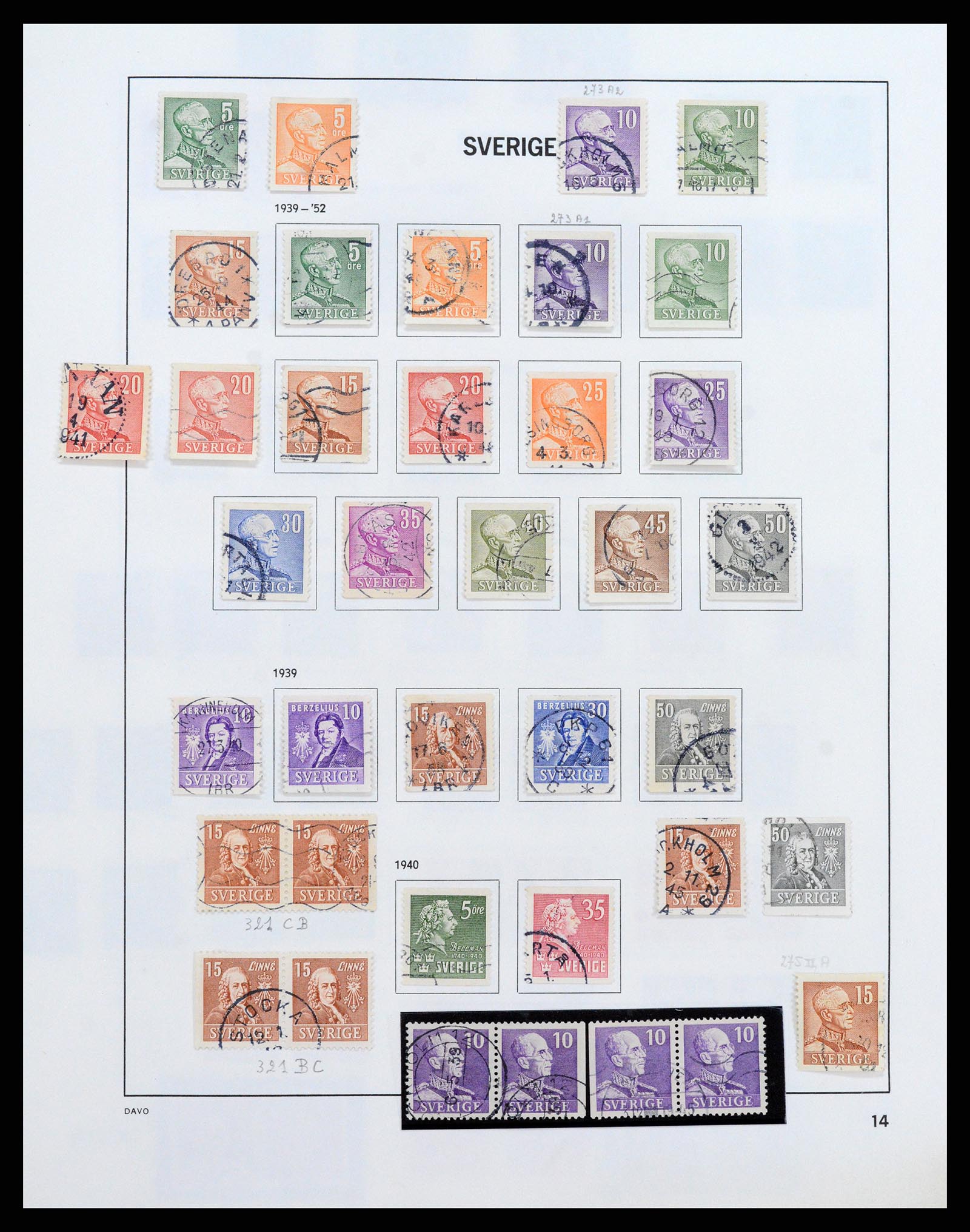 37414 017 - Postzegelverzameling 37414 Zweden 1855-1997.