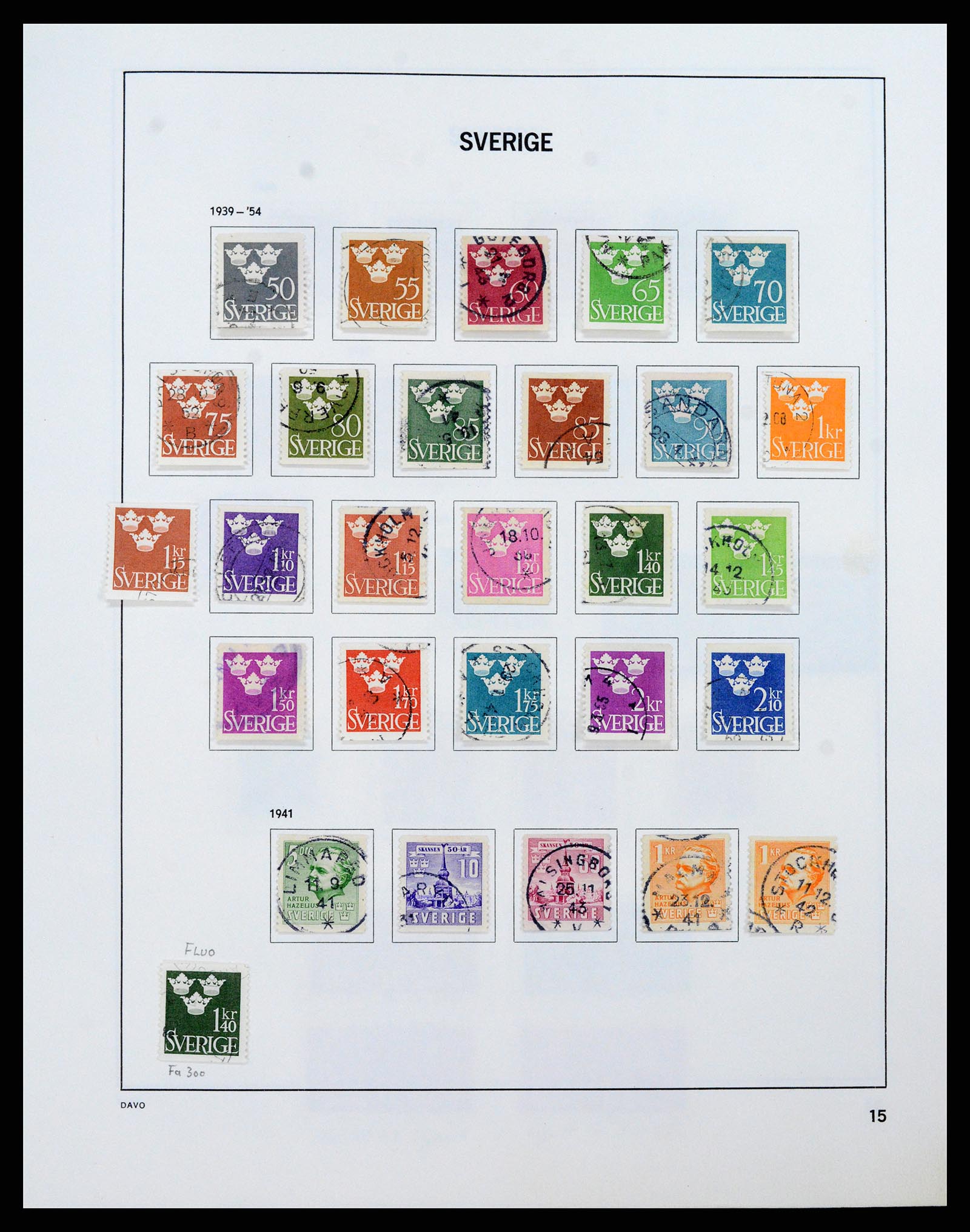 37414 019 - Postzegelverzameling 37414 Zweden 1855-1997.