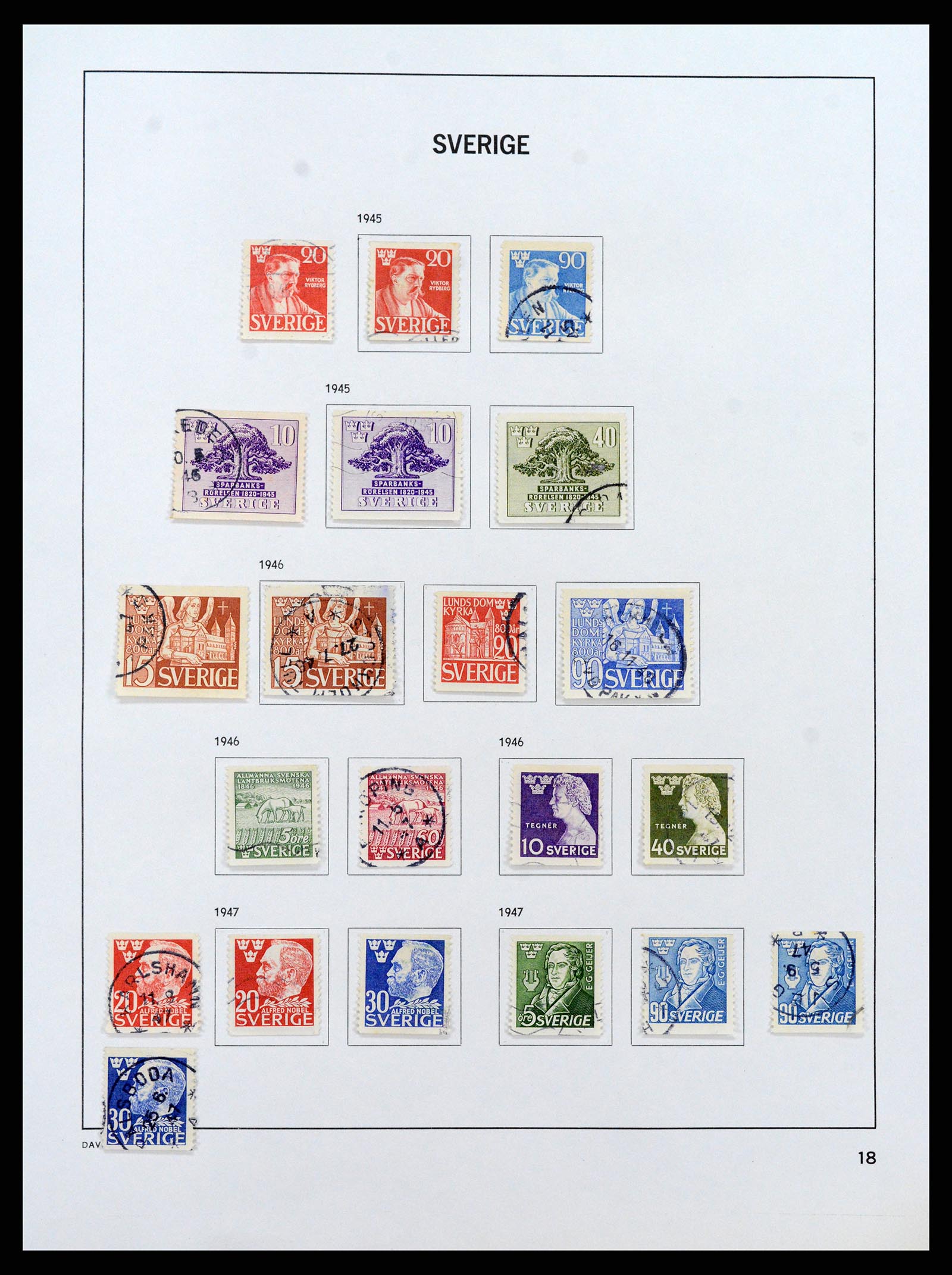 37414 024 - Stamp collection 37414 Sweden 1855-1997.