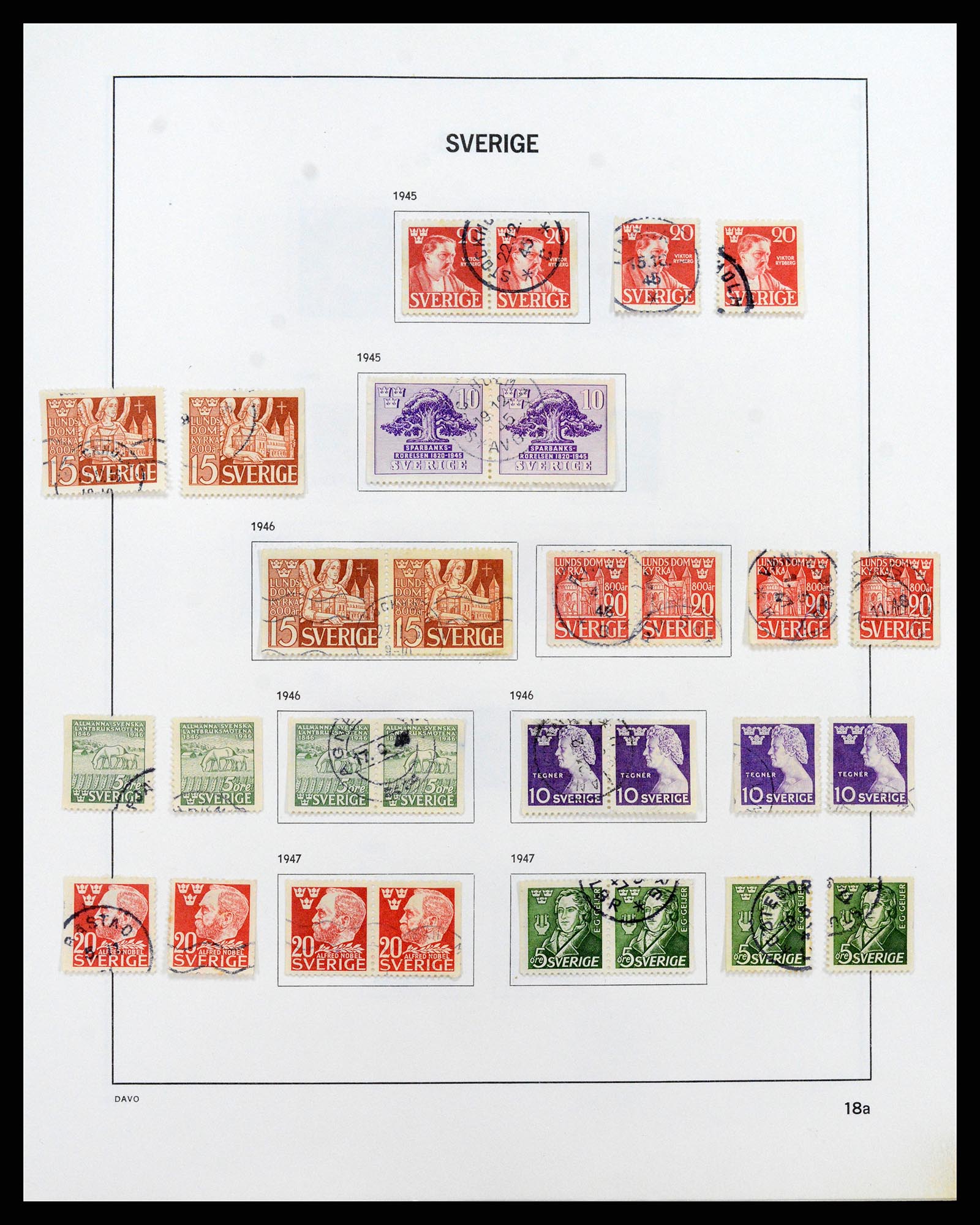 37414 025 - Stamp collection 37414 Sweden 1855-1997.