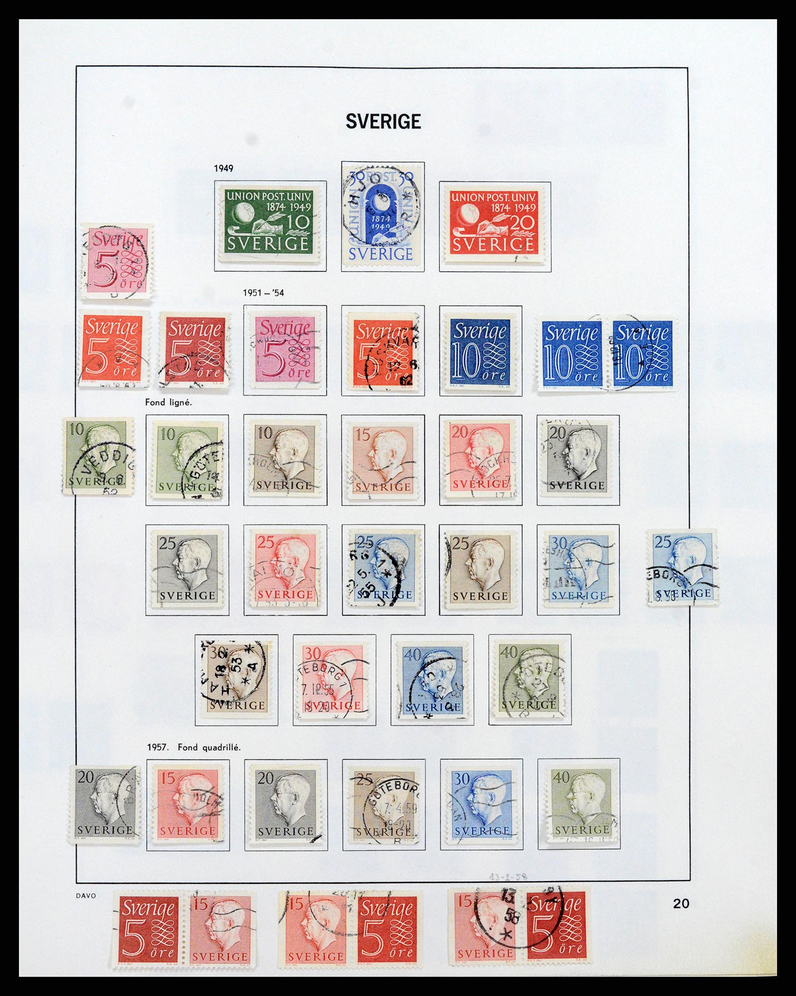 37414 028 - Stamp collection 37414 Sweden 1855-1997.
