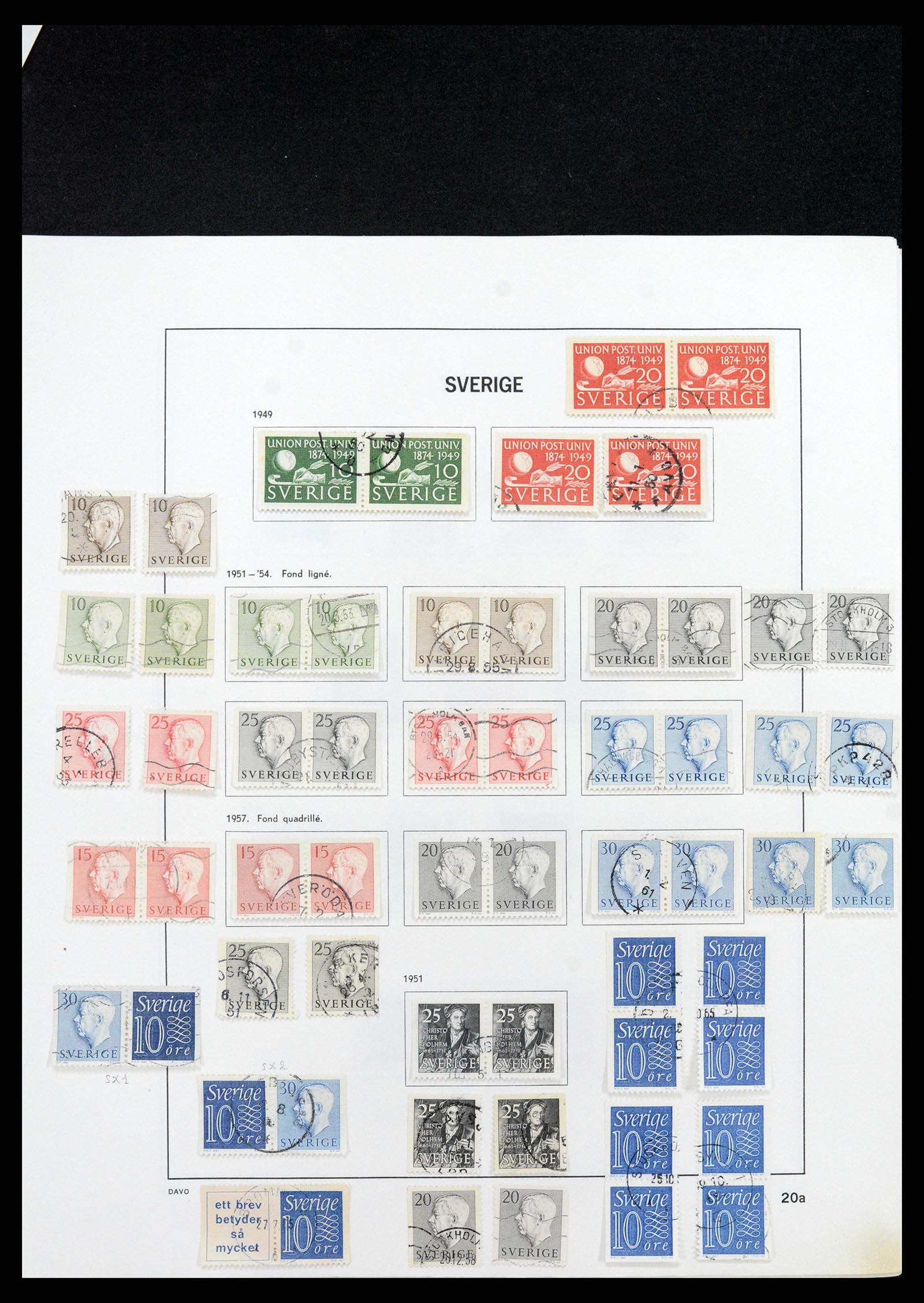 37414 029 - Stamp collection 37414 Sweden 1855-1997.