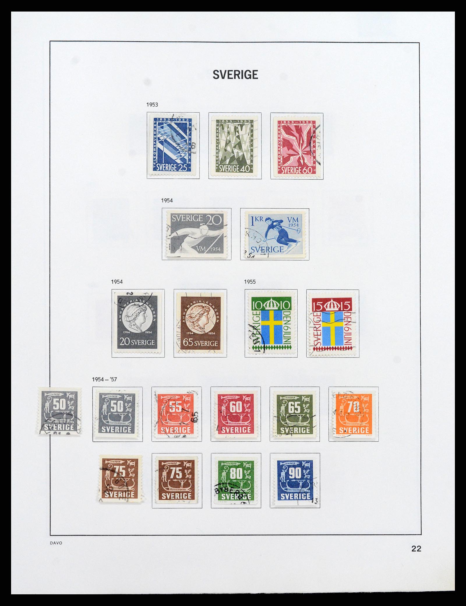 37414 031 - Stamp collection 37414 Sweden 1855-1997.