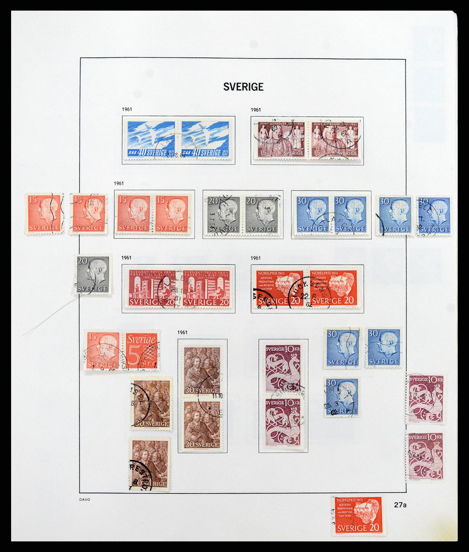 37414 041 - Postzegelverzameling 37414 Zweden 1855-1997.
