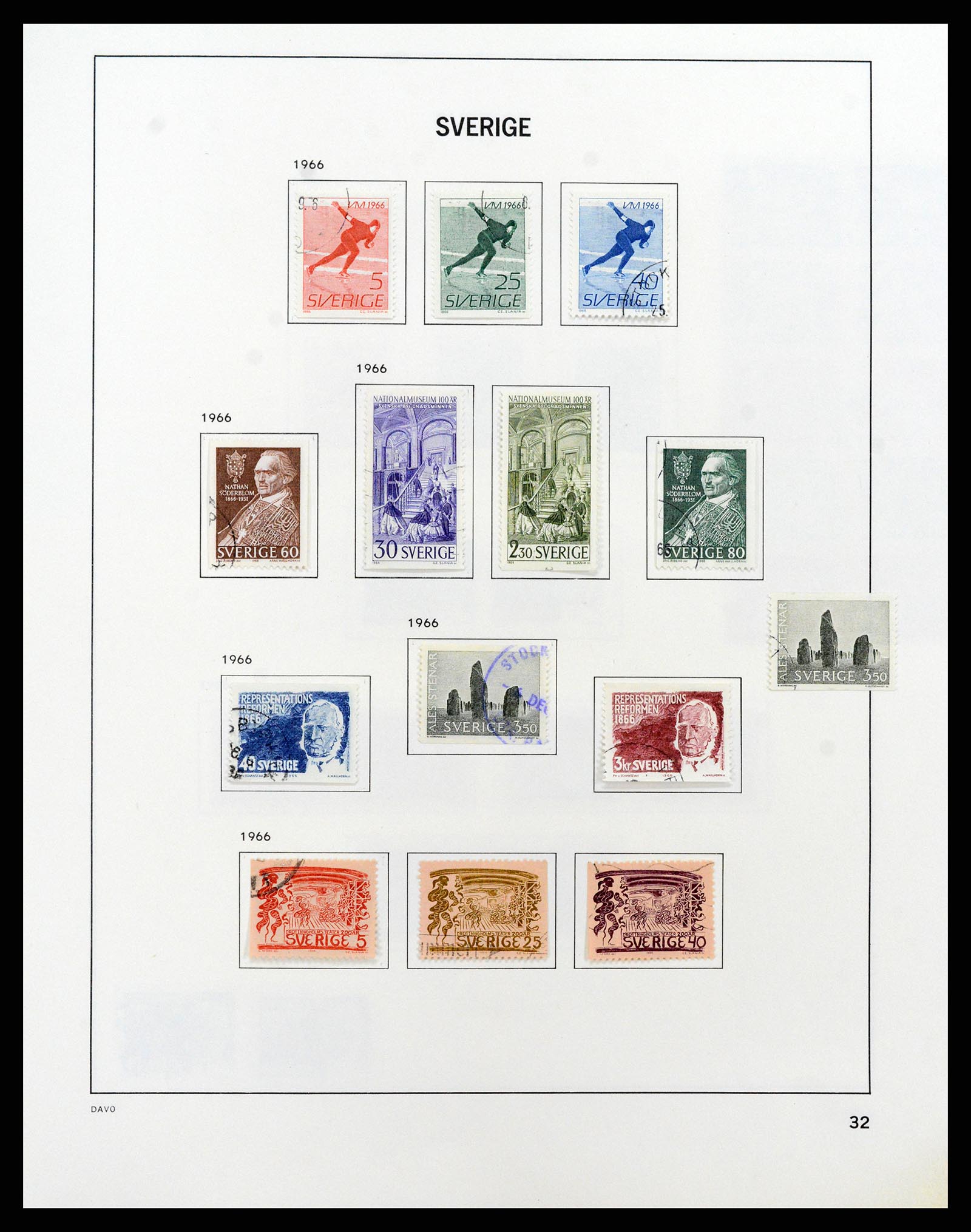 37414 050 - Postzegelverzameling 37414 Zweden 1855-1997.