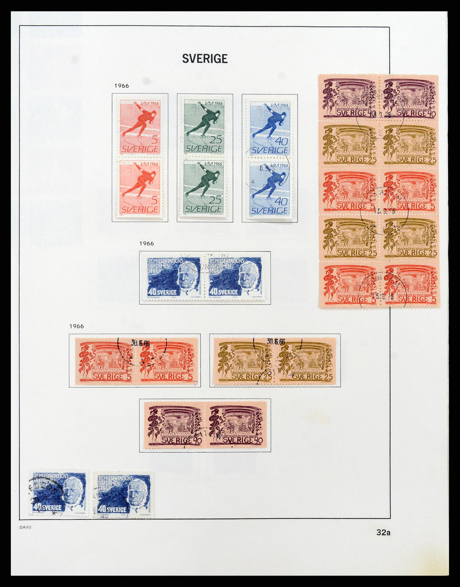 37414 051 - Postzegelverzameling 37414 Zweden 1855-1997.