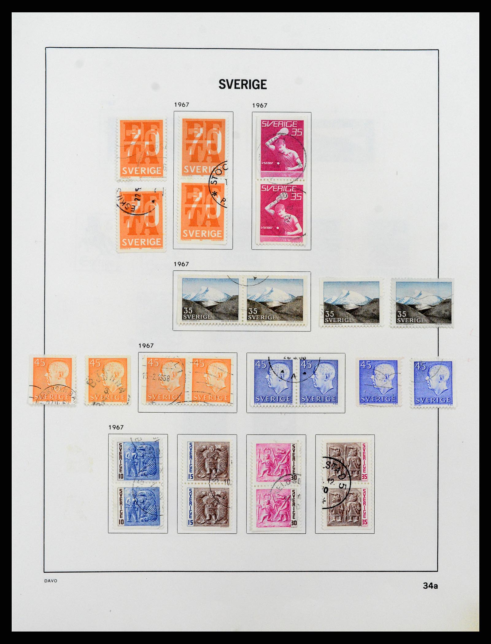 37414 055 - Stamp collection 37414 Sweden 1855-1997.