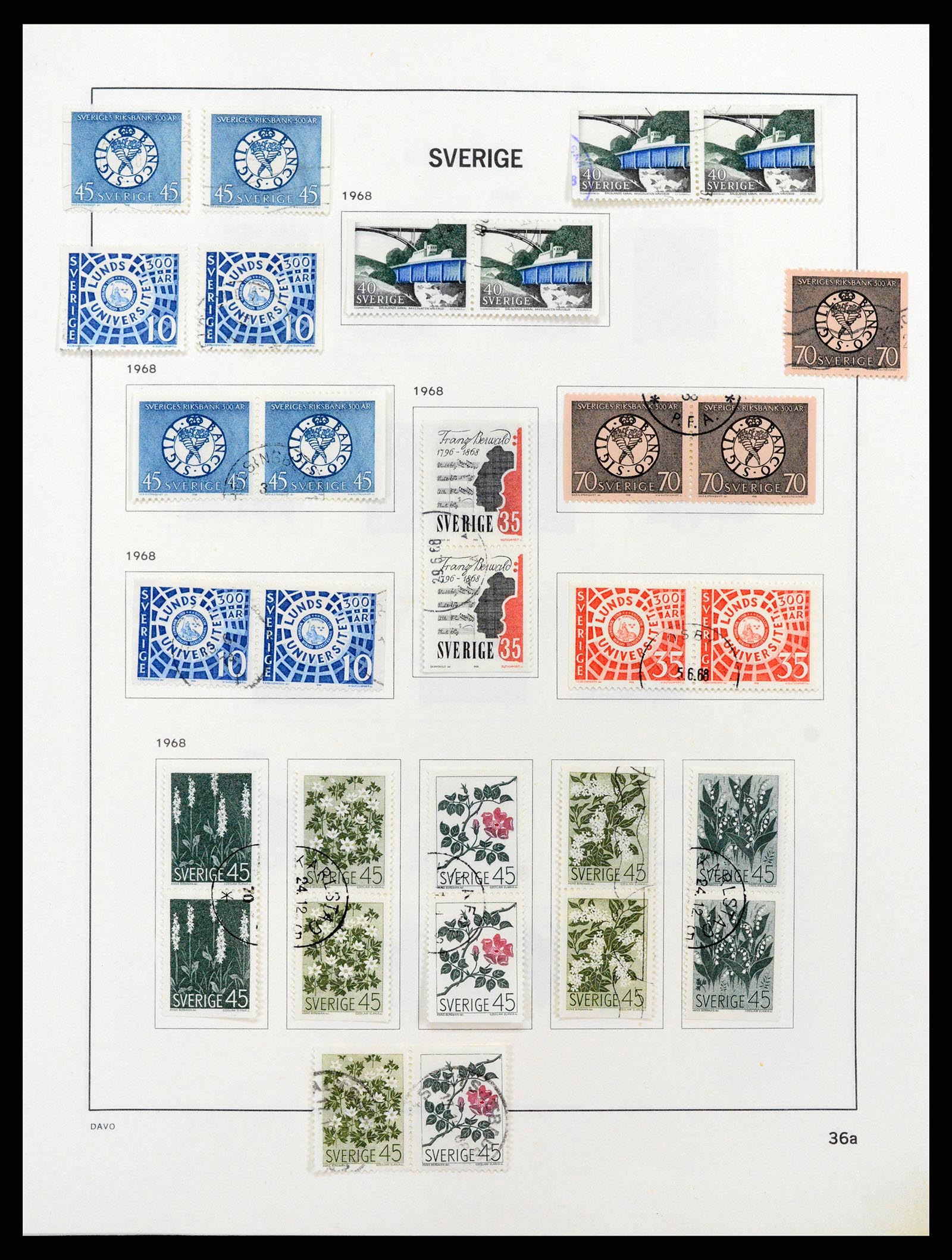 37414 059 - Postzegelverzameling 37414 Zweden 1855-1997.