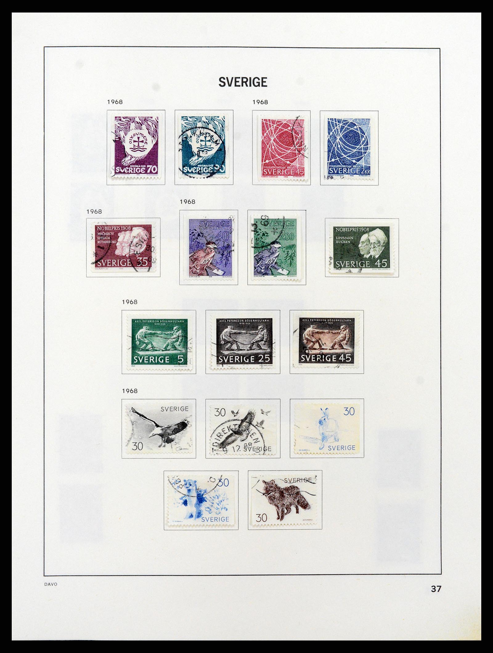 37414 060 - Postzegelverzameling 37414 Zweden 1855-1997.