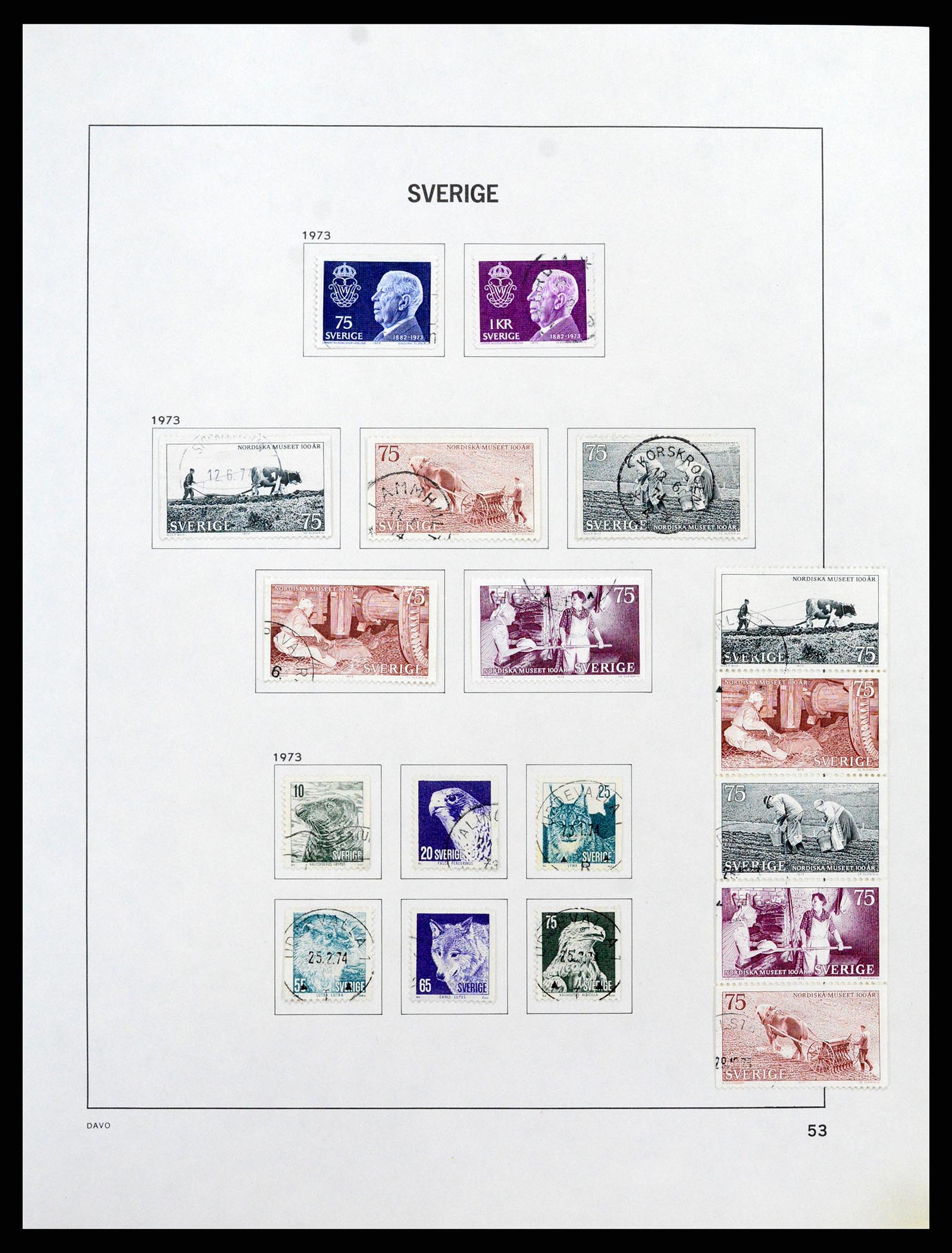 37414 091 - Postzegelverzameling 37414 Zweden 1855-1997.