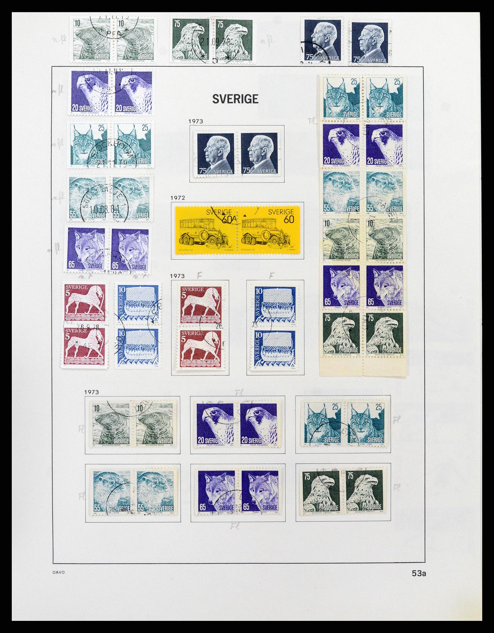 37414 092 - Postzegelverzameling 37414 Zweden 1855-1997.