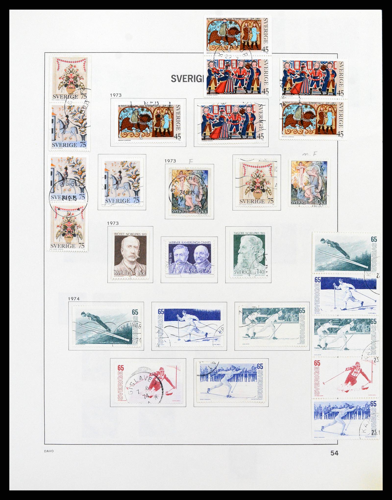 37414 093 - Postzegelverzameling 37414 Zweden 1855-1997.