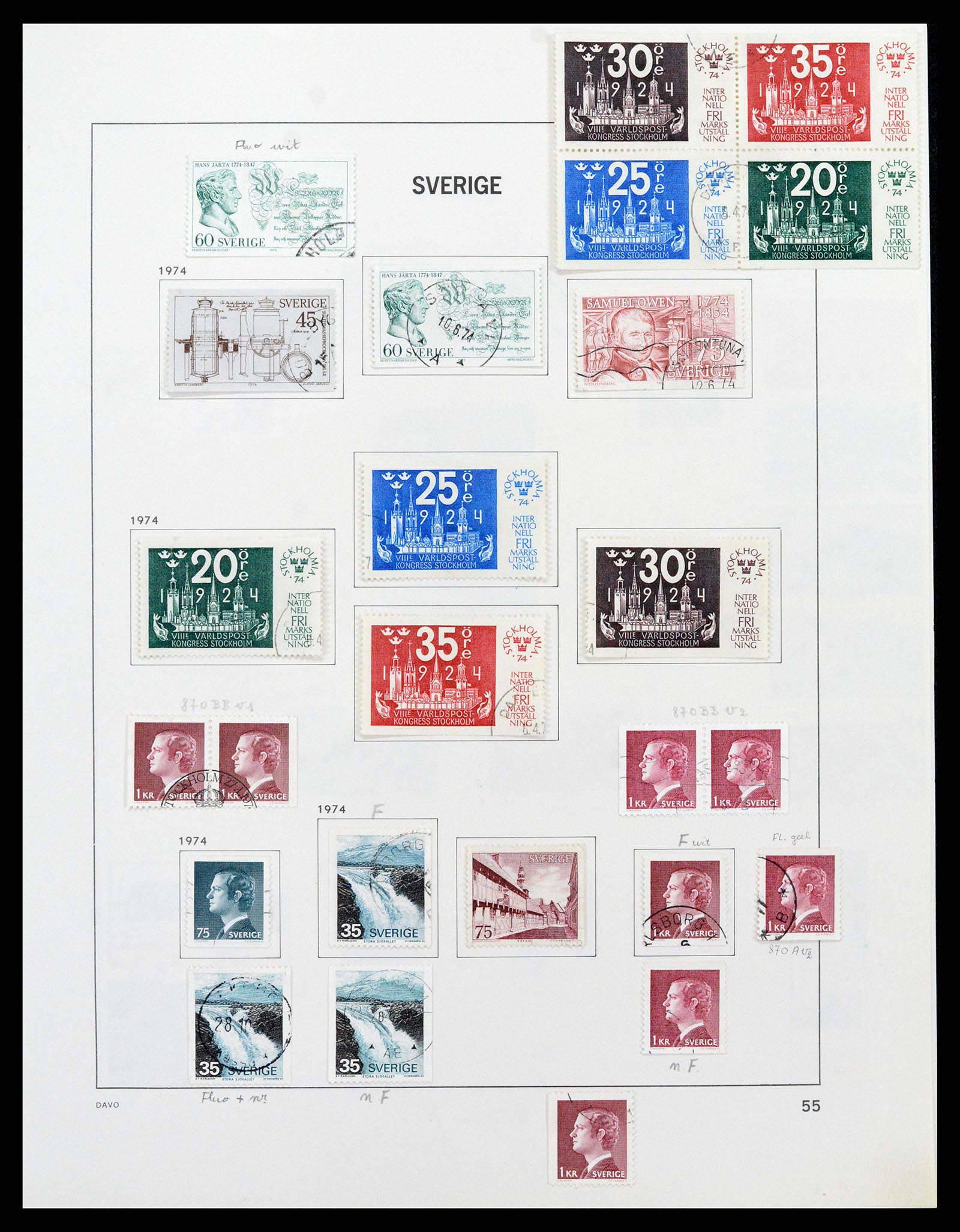 37414 094 - Postzegelverzameling 37414 Zweden 1855-1997.