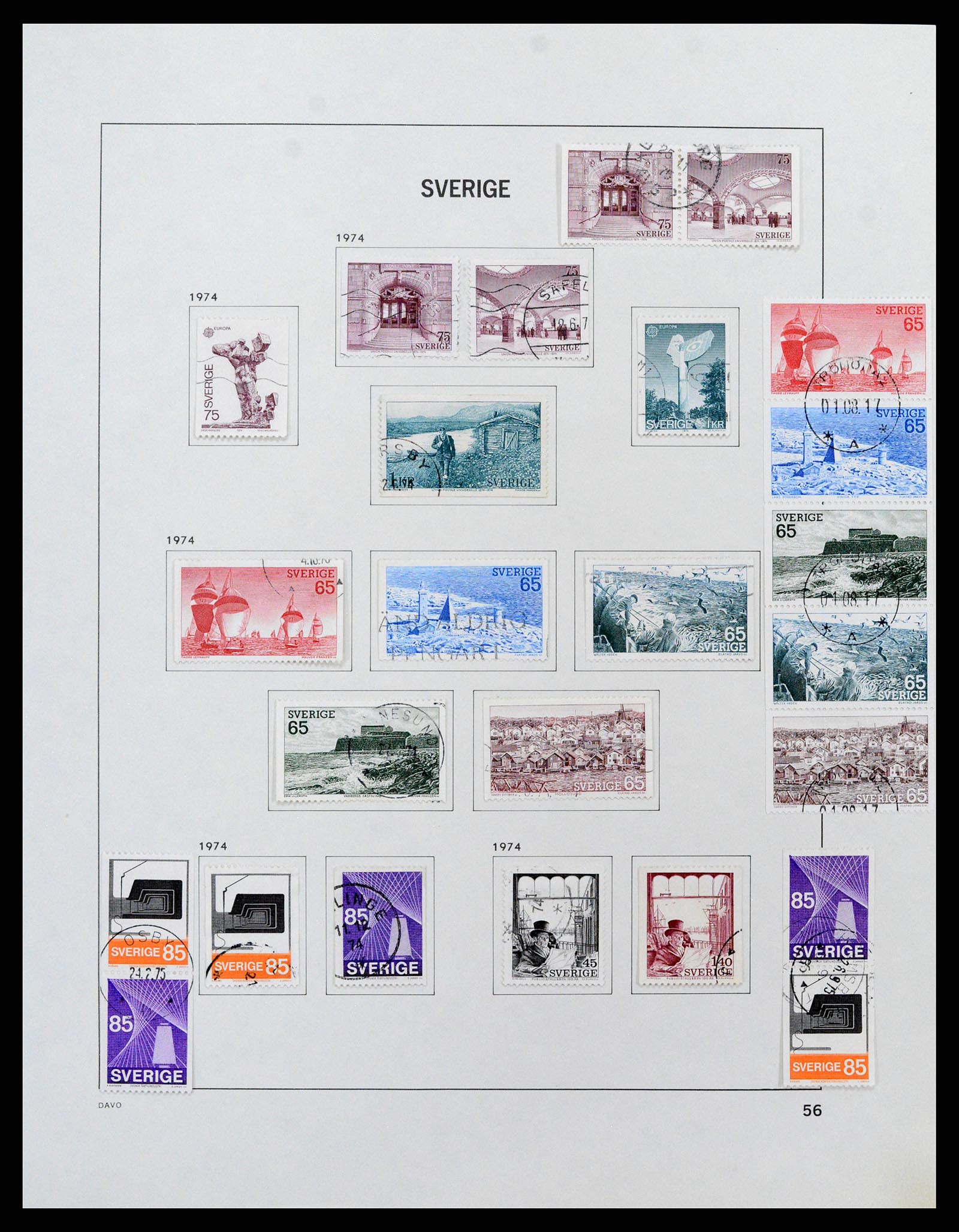 37414 095 - Postzegelverzameling 37414 Zweden 1855-1997.