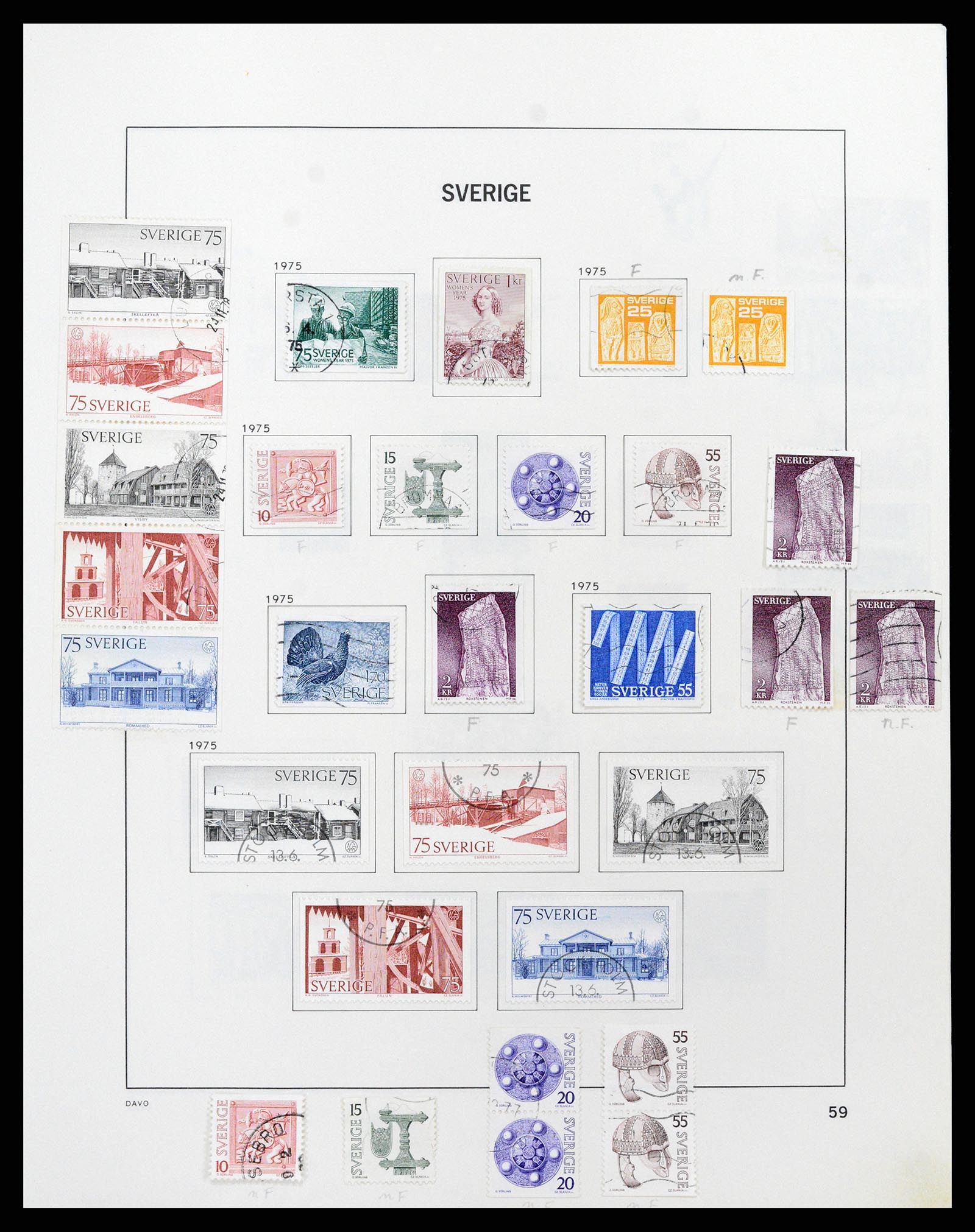 37414 099 - Postzegelverzameling 37414 Zweden 1855-1997.