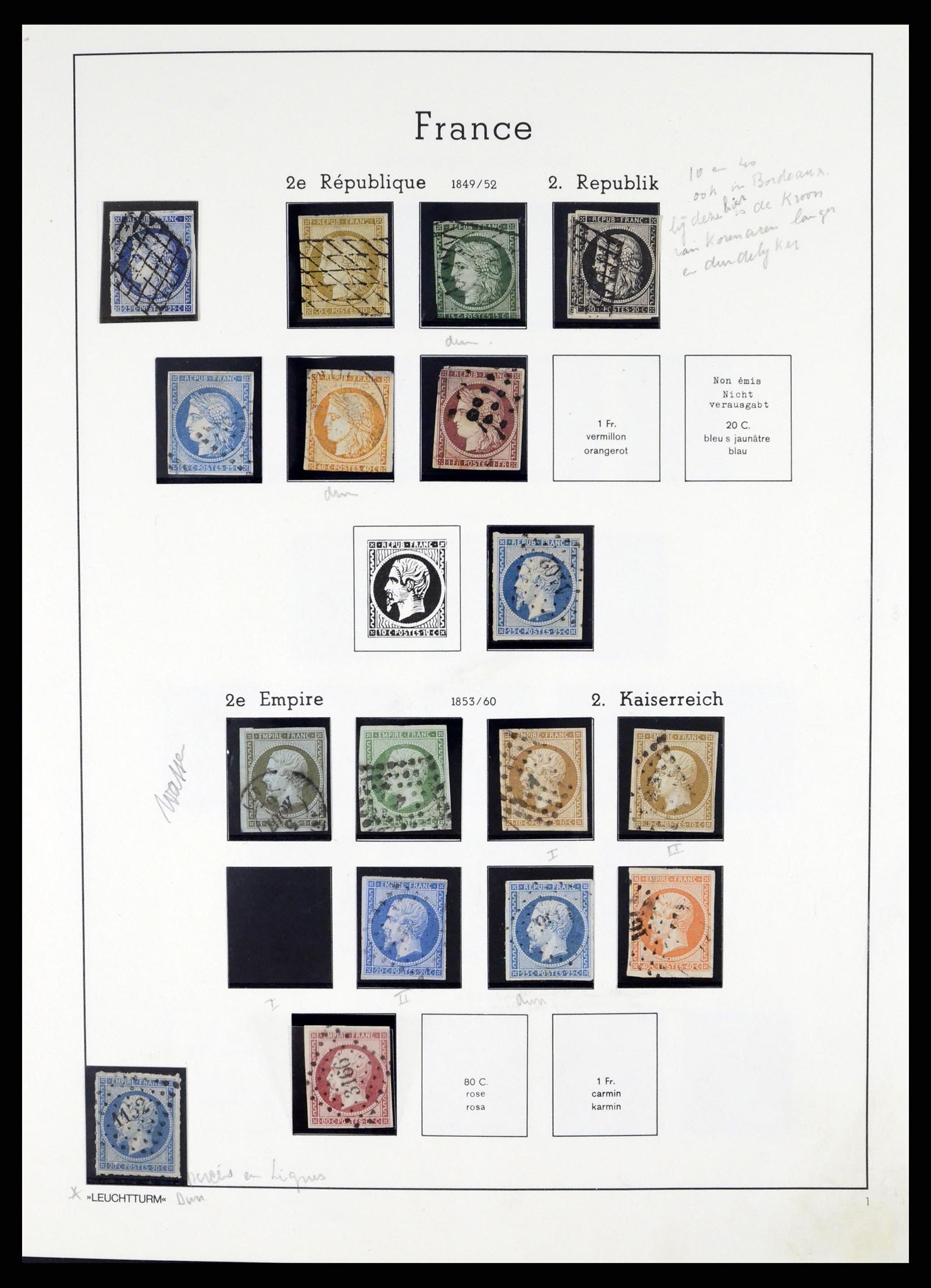 37415 001 - Postzegelverzameling 37415 Frankrijk 1849-2005.
