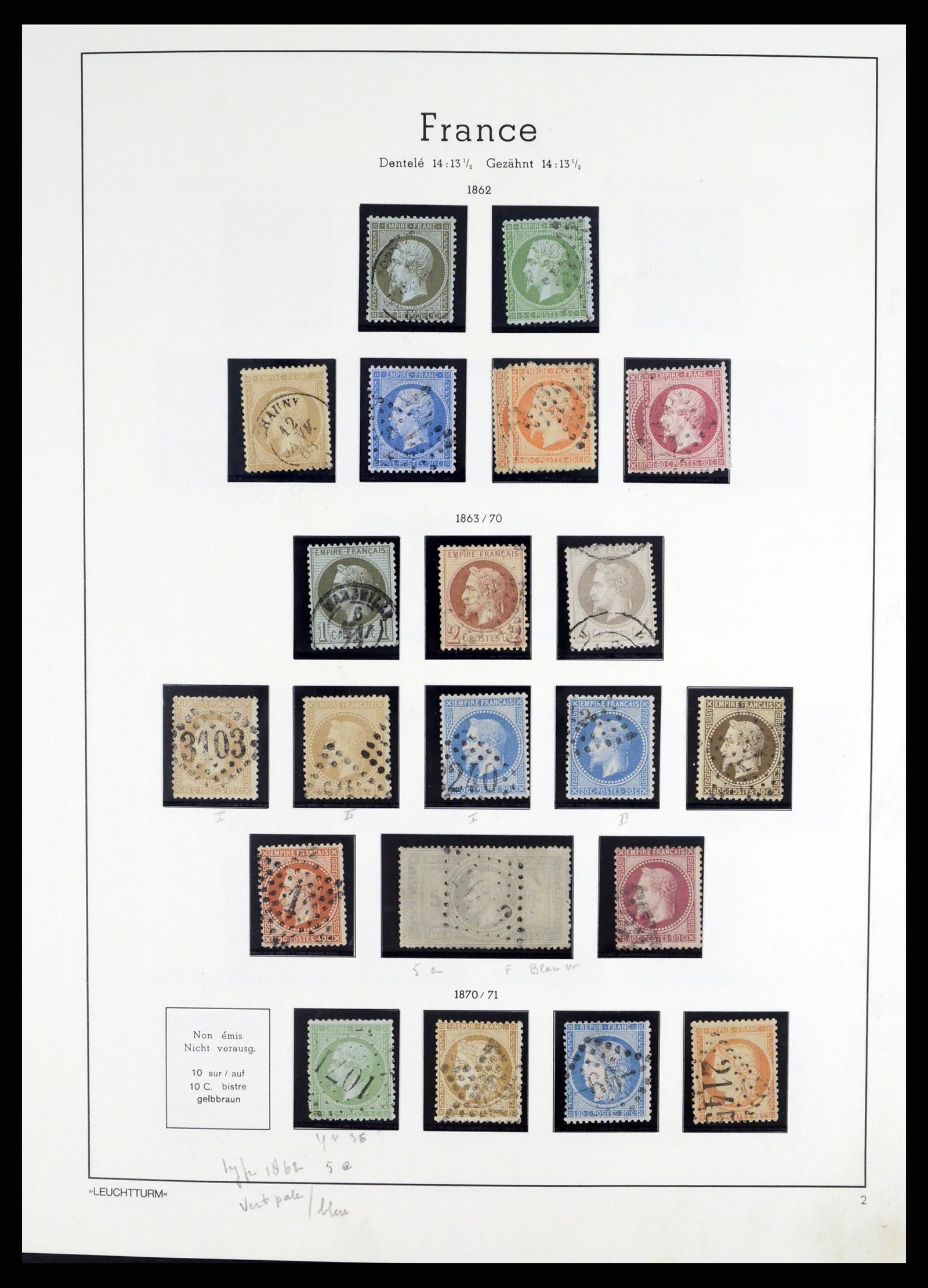 37415 002 - Postzegelverzameling 37415 Frankrijk 1849-2005.