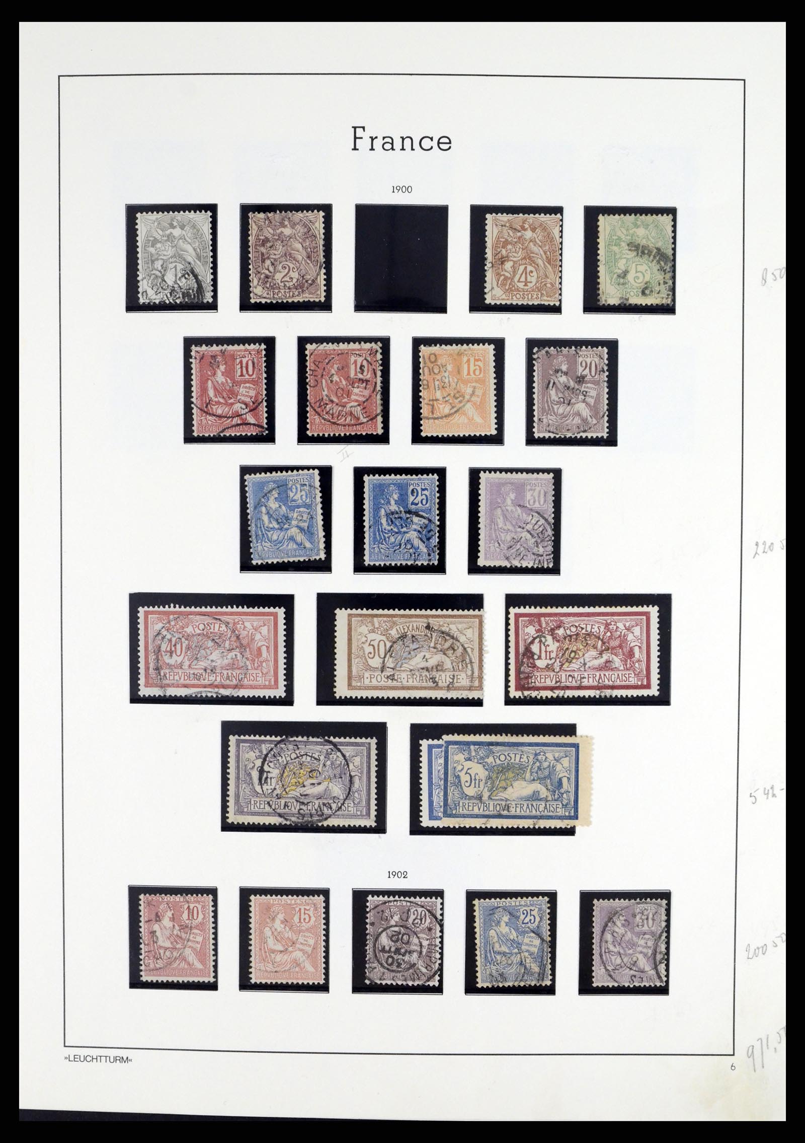 37415 007 - Postzegelverzameling 37415 Frankrijk 1849-2005.