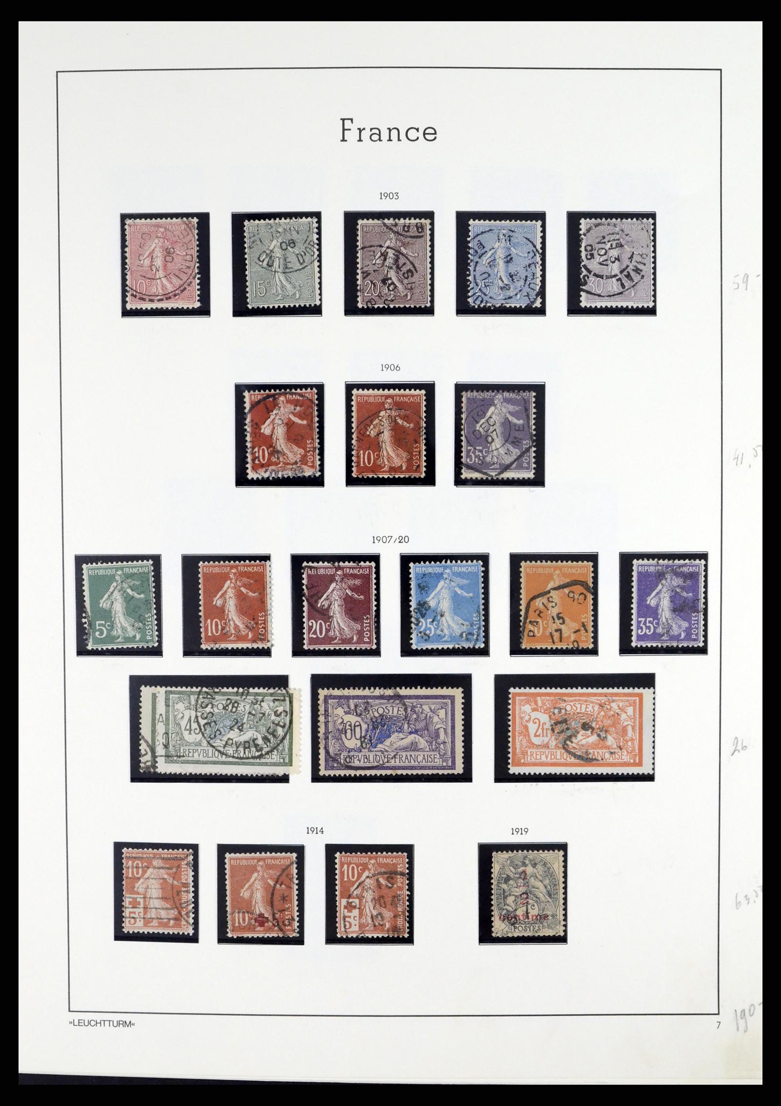 37415 009 - Postzegelverzameling 37415 Frankrijk 1849-2005.