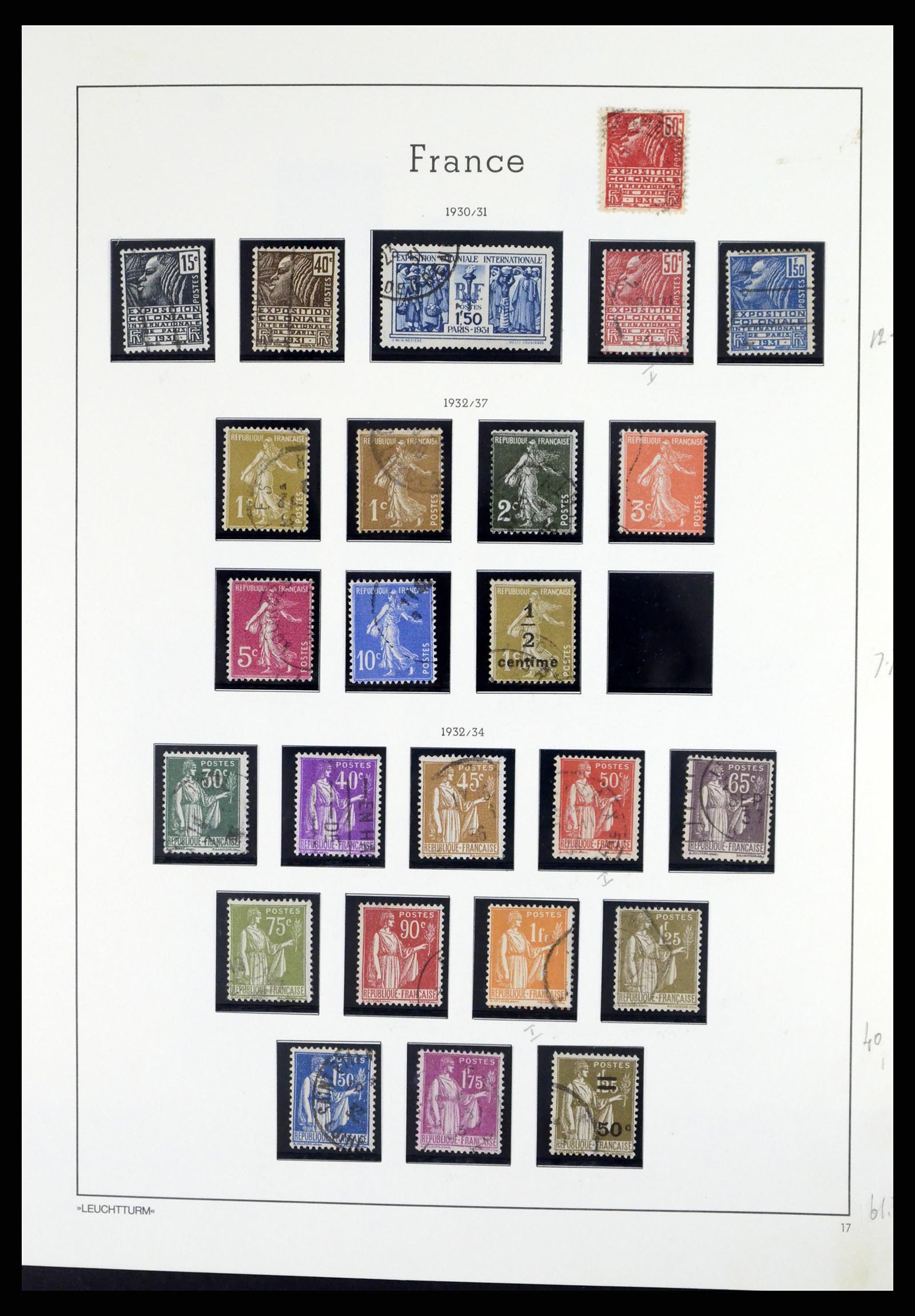 37415 022 - Postzegelverzameling 37415 Frankrijk 1849-2005.