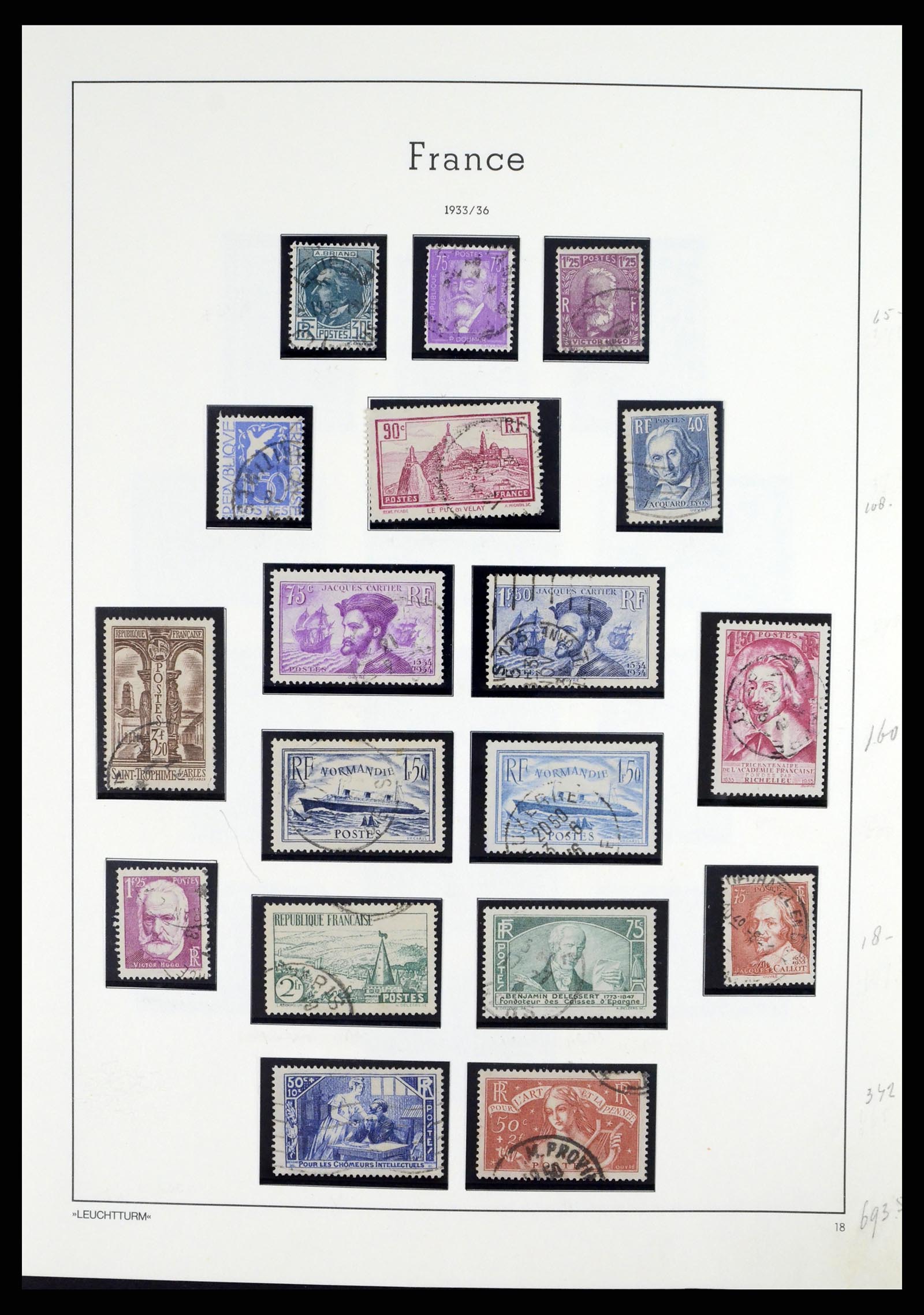 37415 024 - Postzegelverzameling 37415 Frankrijk 1849-2005.