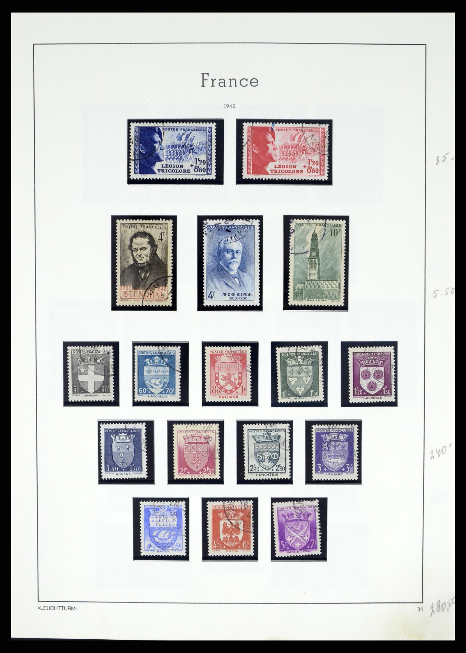 37415 043 - Postzegelverzameling 37415 Frankrijk 1849-2005.