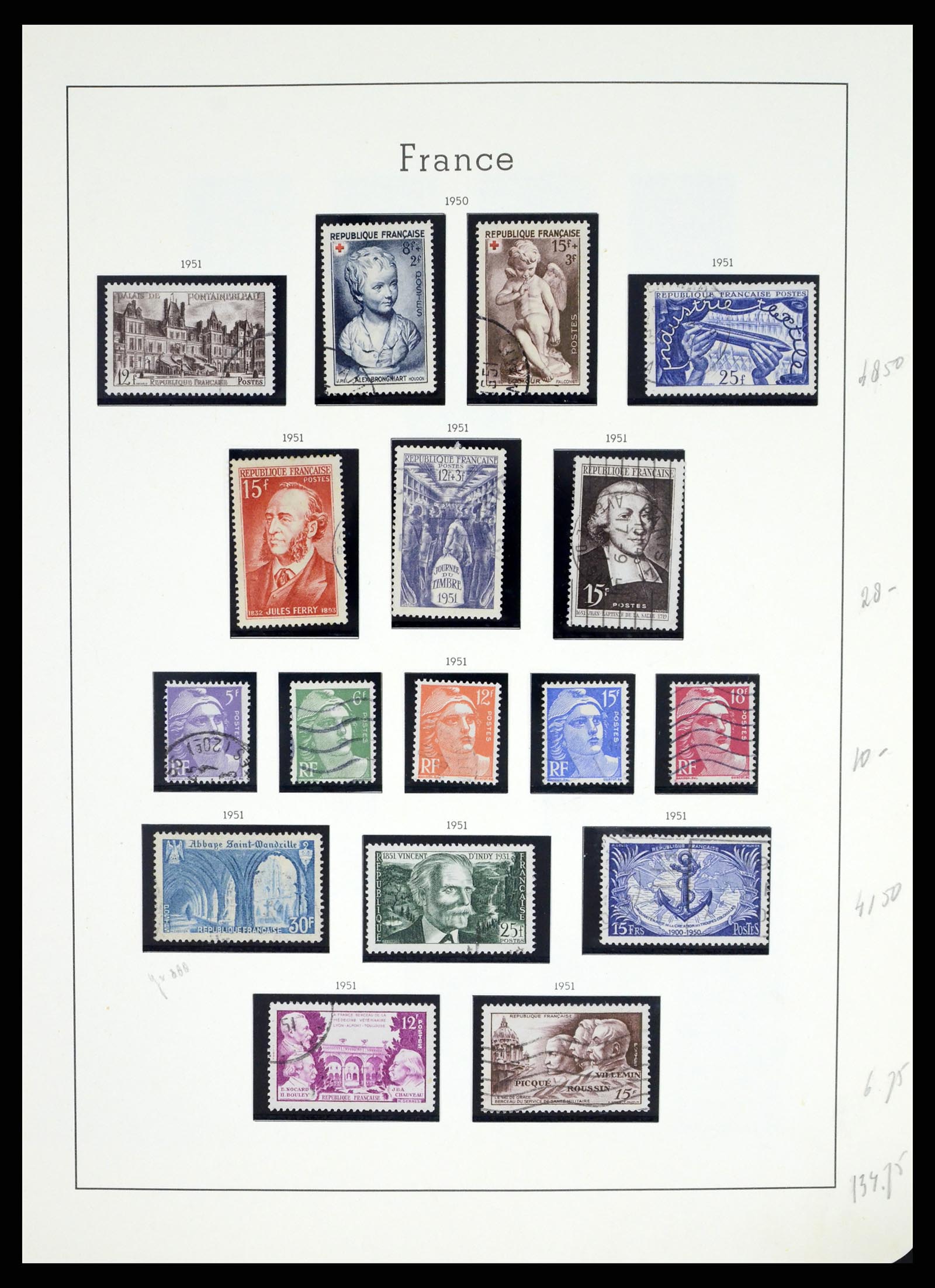 37415 065 - Postzegelverzameling 37415 Frankrijk 1849-2005.