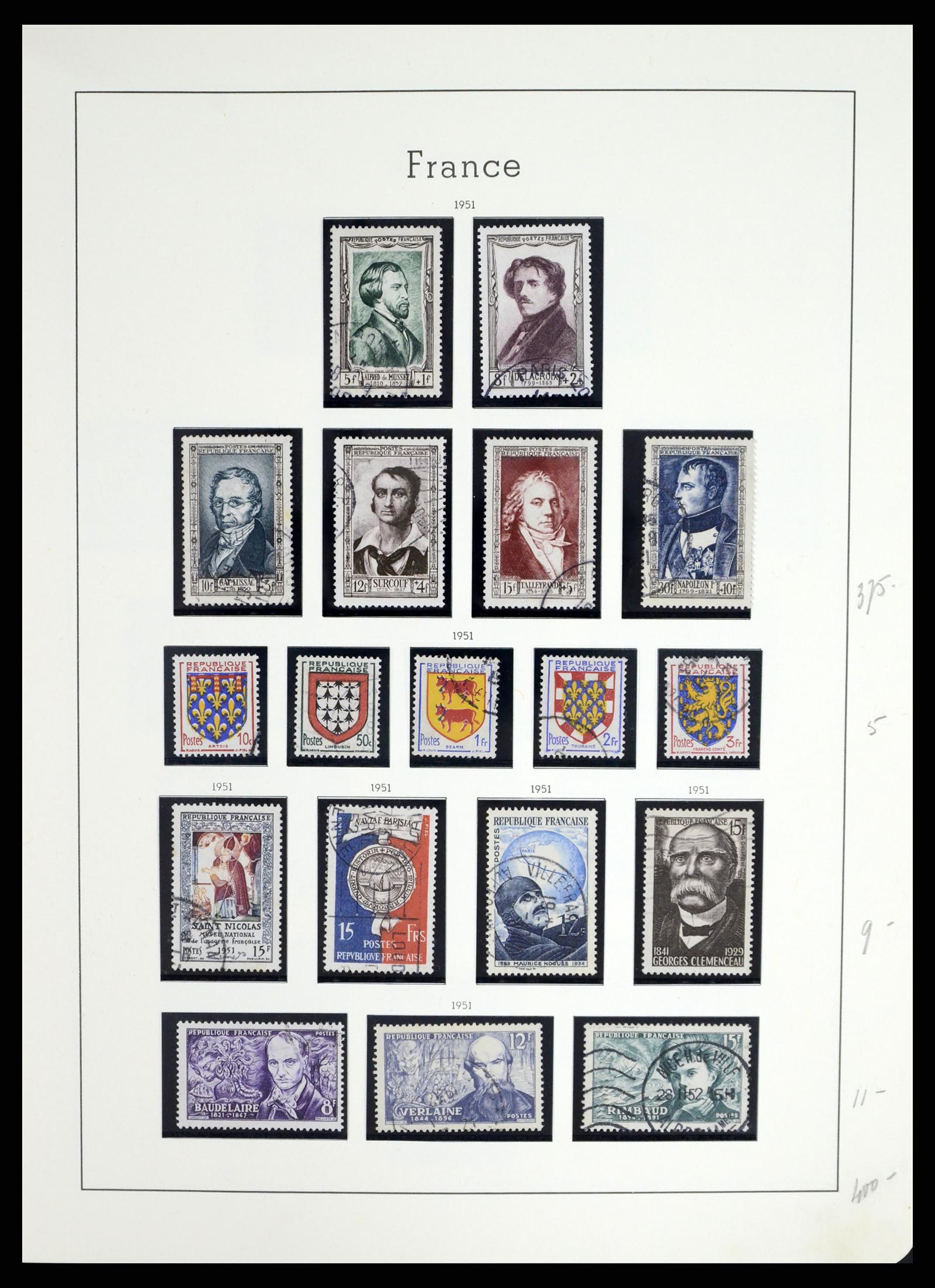 37415 067 - Postzegelverzameling 37415 Frankrijk 1849-2005.