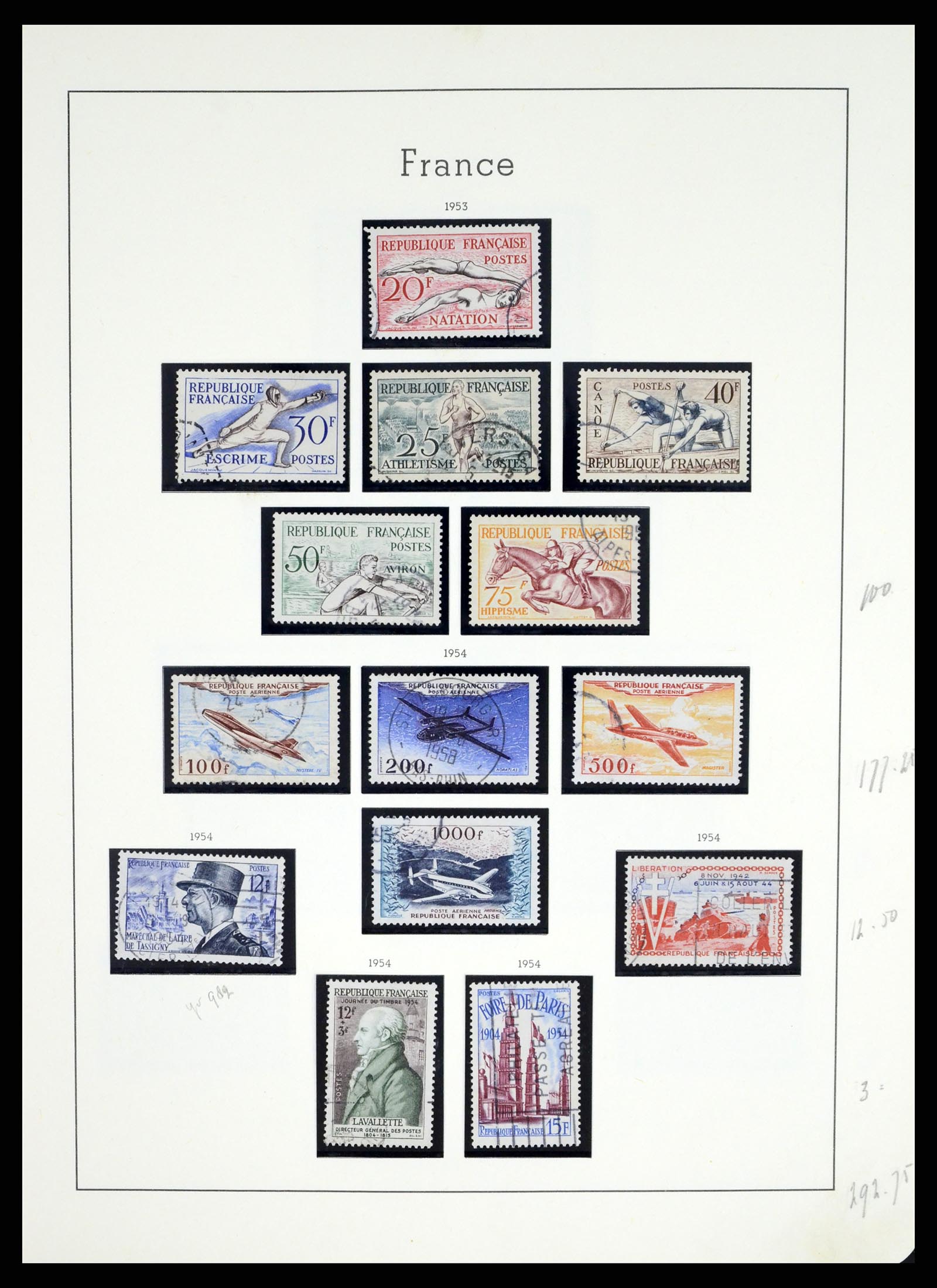 37415 072 - Postzegelverzameling 37415 Frankrijk 1849-2005.