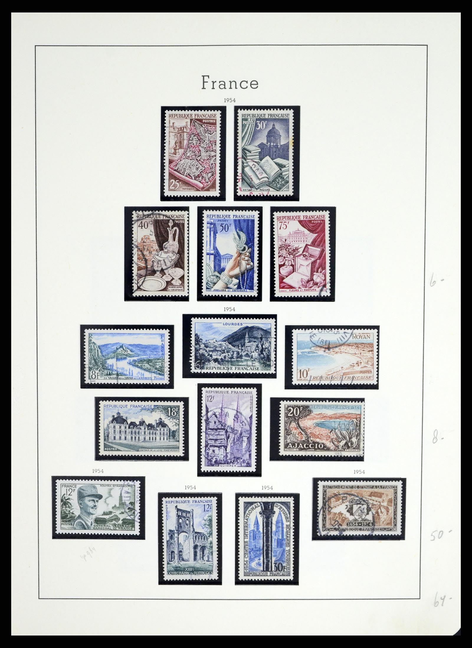 37415 073 - Postzegelverzameling 37415 Frankrijk 1849-2005.