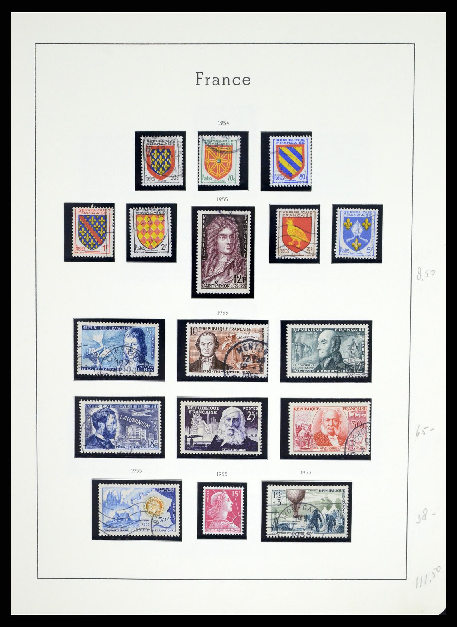 37415 075 - Postzegelverzameling 37415 Frankrijk 1849-2005.