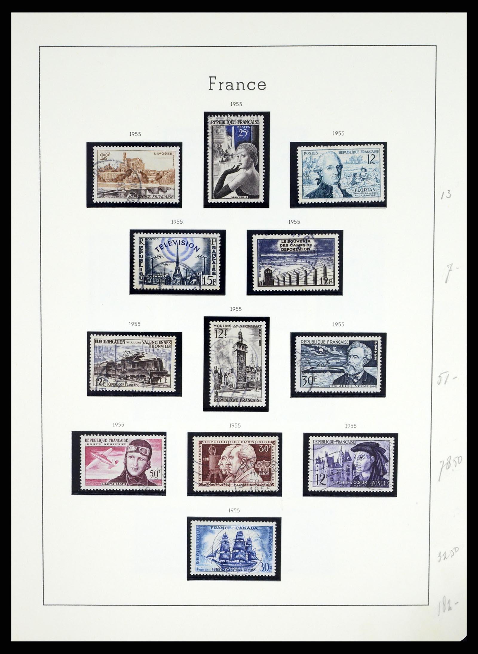 37415 076 - Postzegelverzameling 37415 Frankrijk 1849-2005.