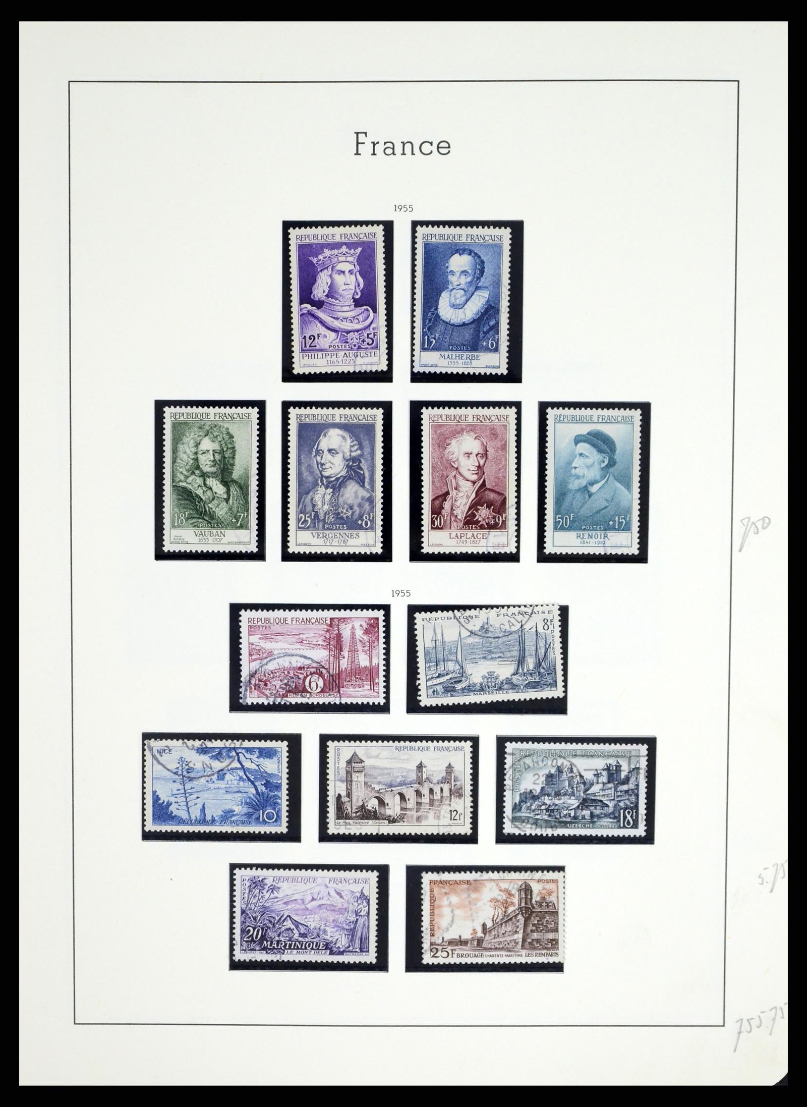 37415 077 - Postzegelverzameling 37415 Frankrijk 1849-2005.