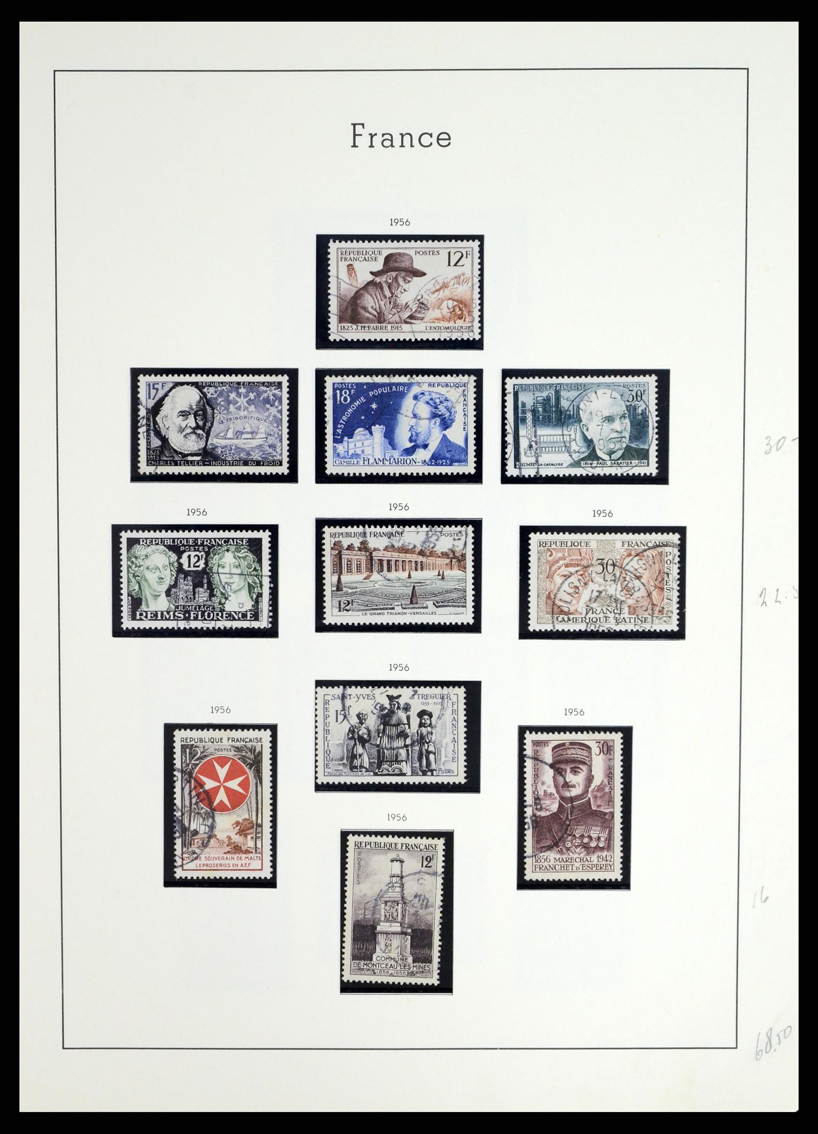 37415 079 - Postzegelverzameling 37415 Frankrijk 1849-2005.