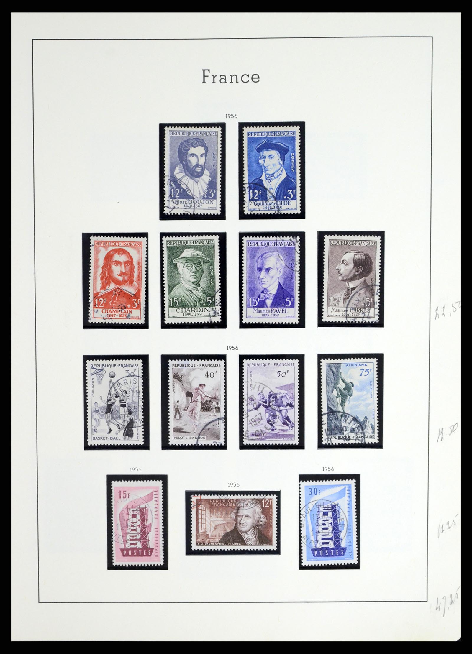 37415 080 - Postzegelverzameling 37415 Frankrijk 1849-2005.