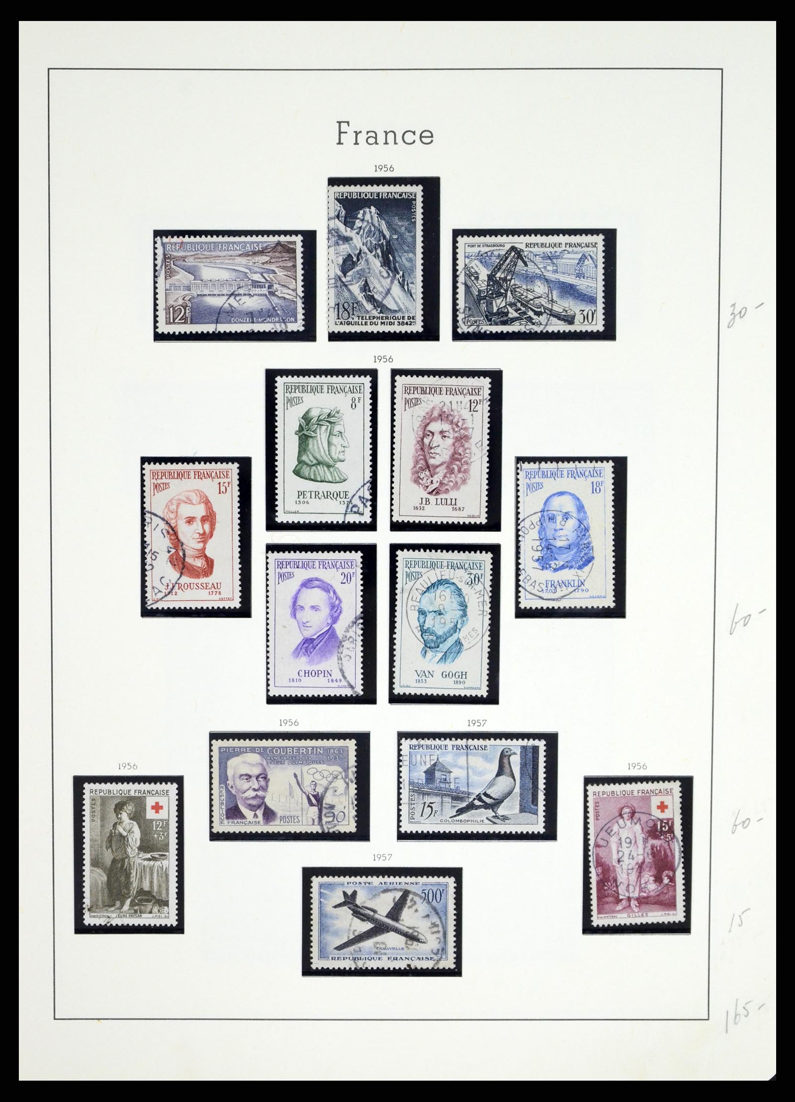 37415 081 - Postzegelverzameling 37415 Frankrijk 1849-2005.