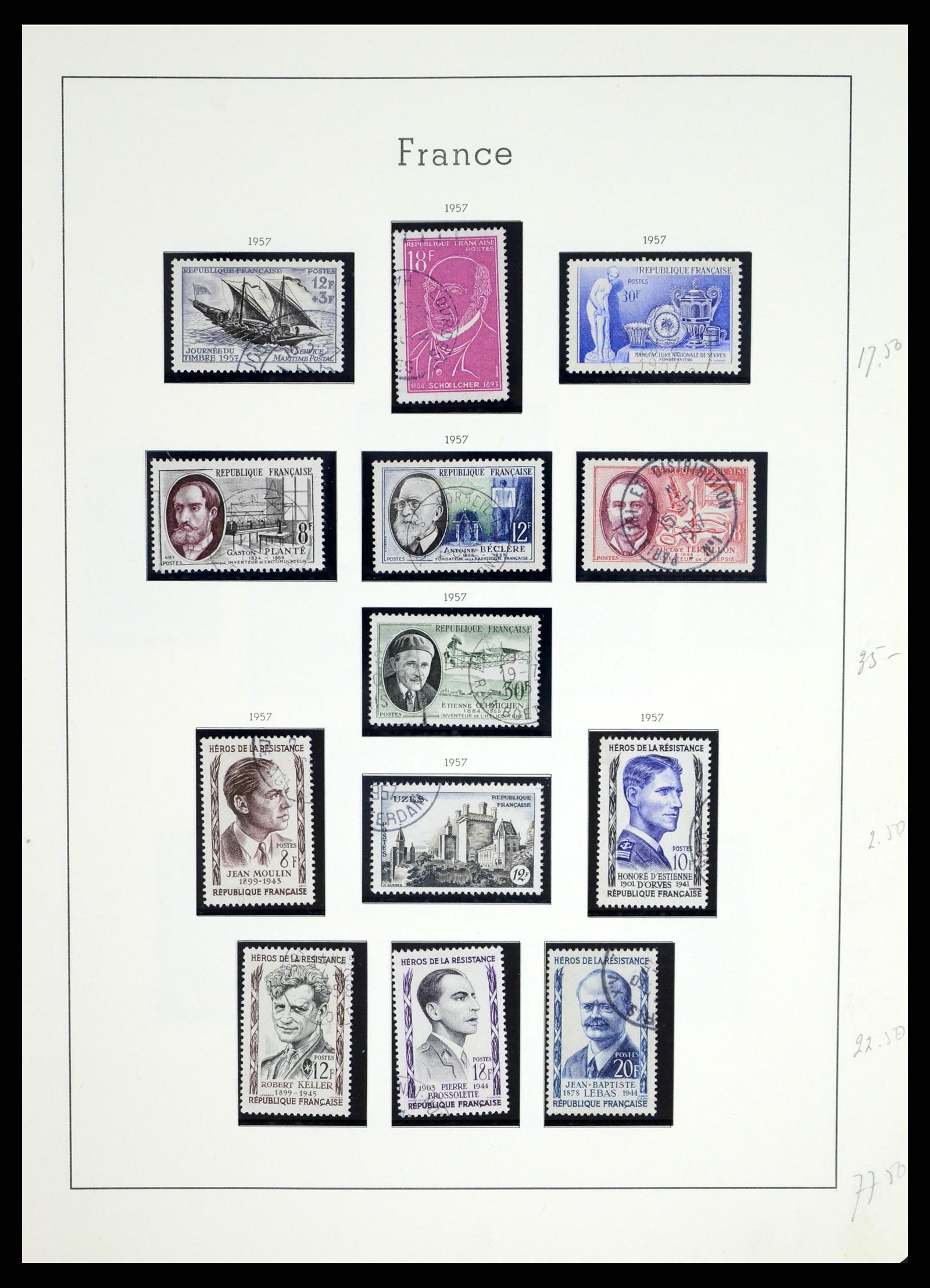 37415 082 - Postzegelverzameling 37415 Frankrijk 1849-2005.
