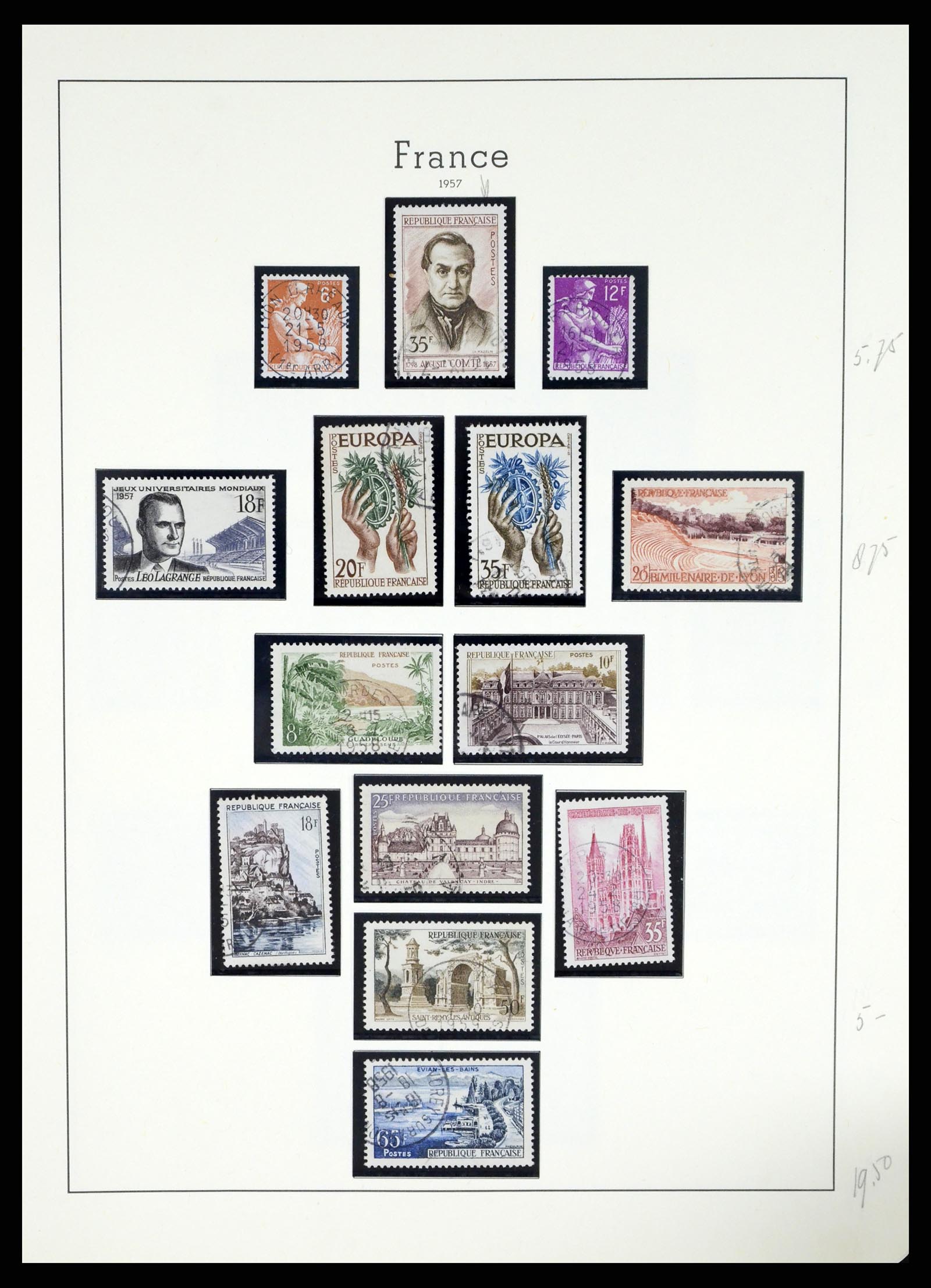 37415 084 - Postzegelverzameling 37415 Frankrijk 1849-2005.