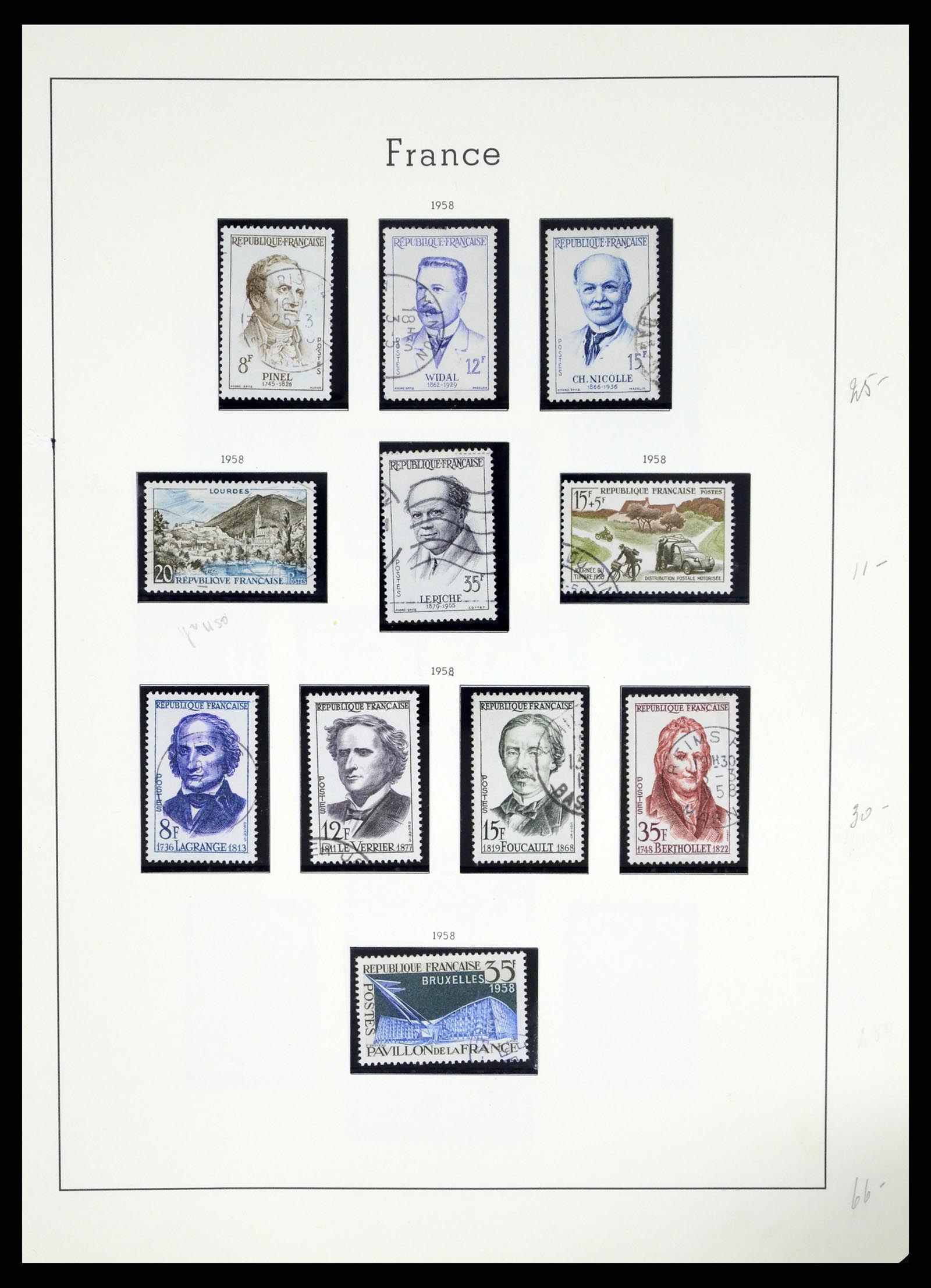 37415 086 - Postzegelverzameling 37415 Frankrijk 1849-2005.
