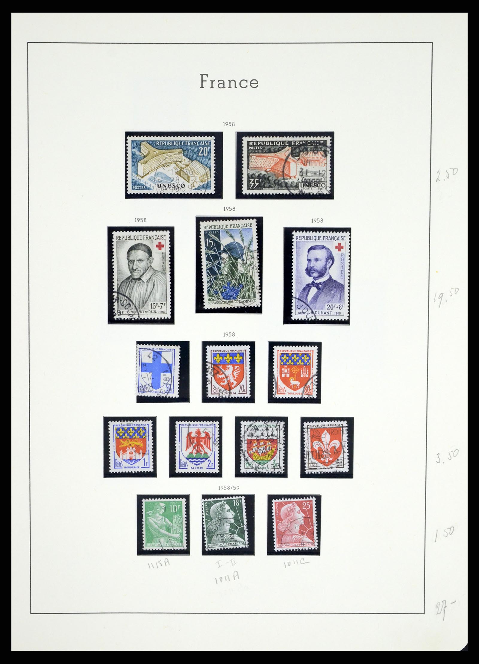 37415 089 - Postzegelverzameling 37415 Frankrijk 1849-2005.