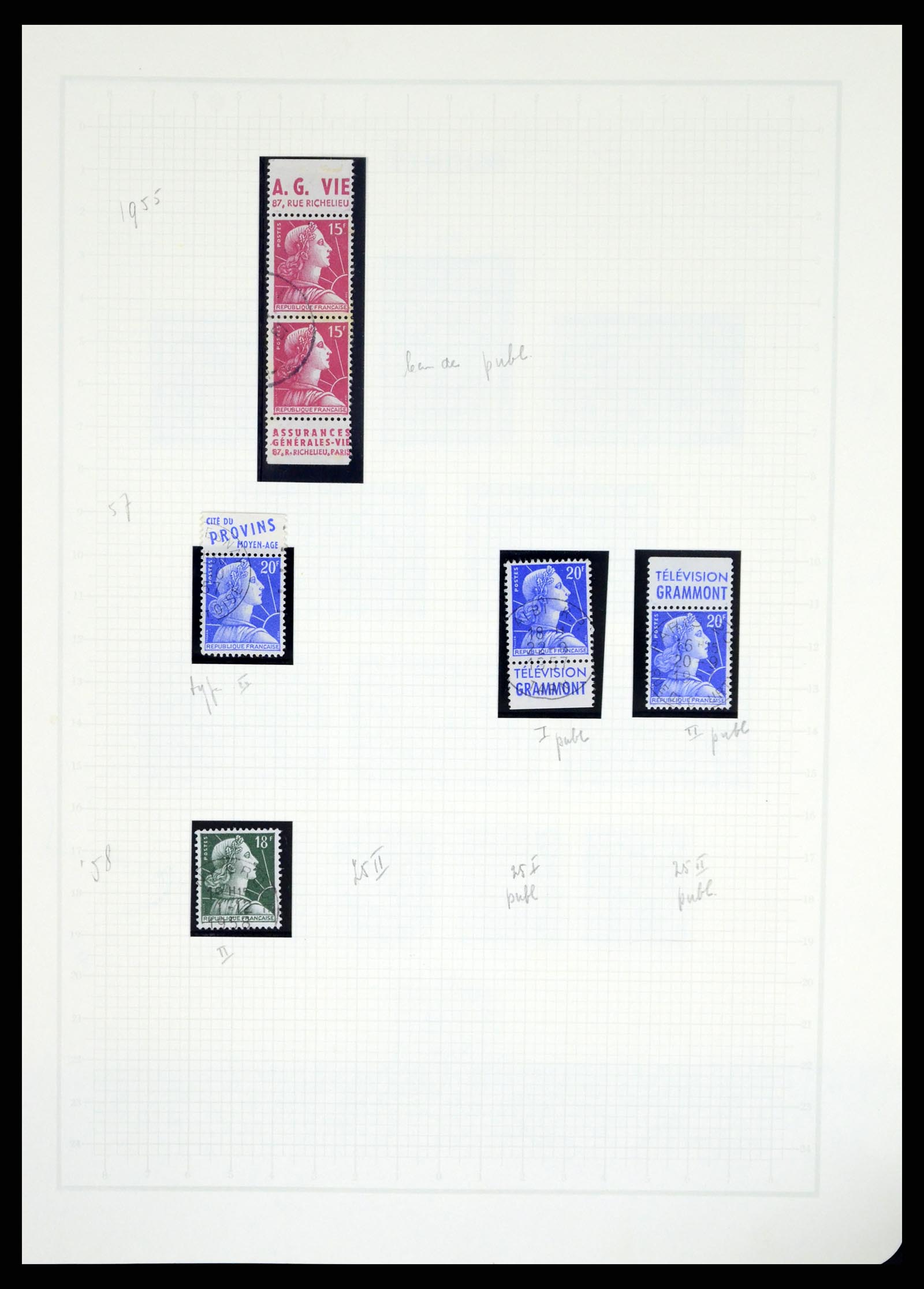 37415 090 - Postzegelverzameling 37415 Frankrijk 1849-2005.