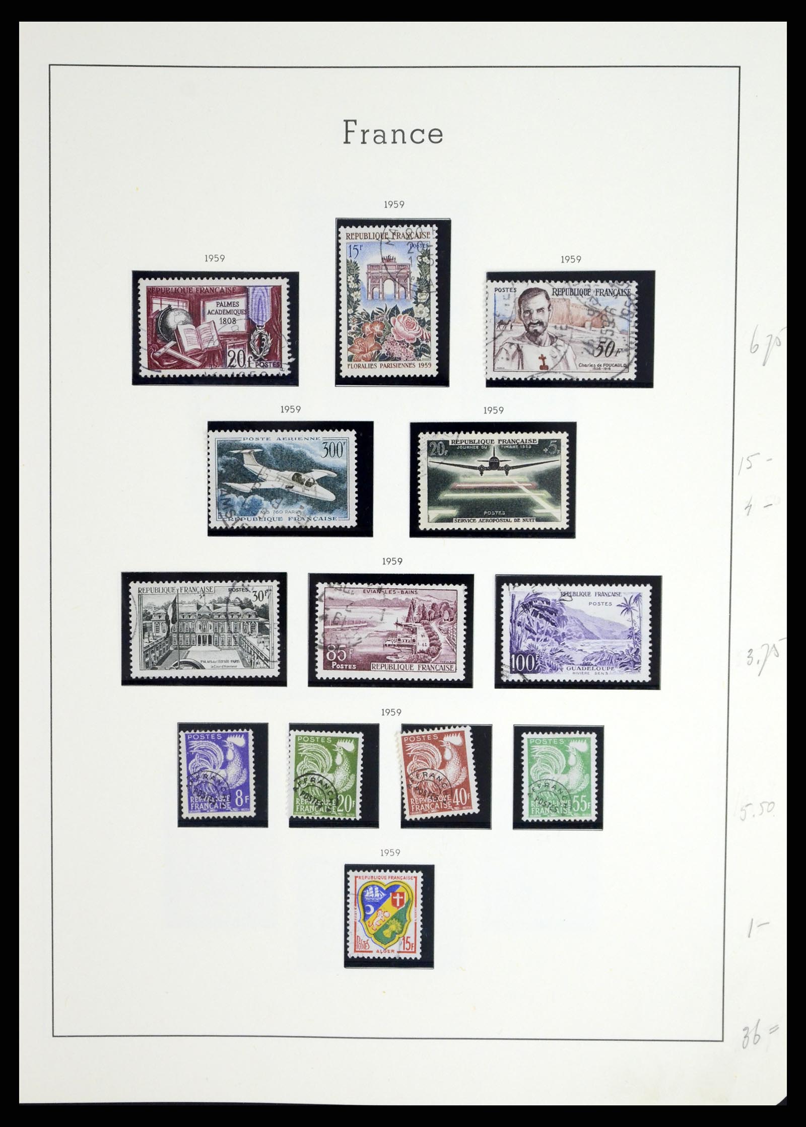 37415 091 - Postzegelverzameling 37415 Frankrijk 1849-2005.