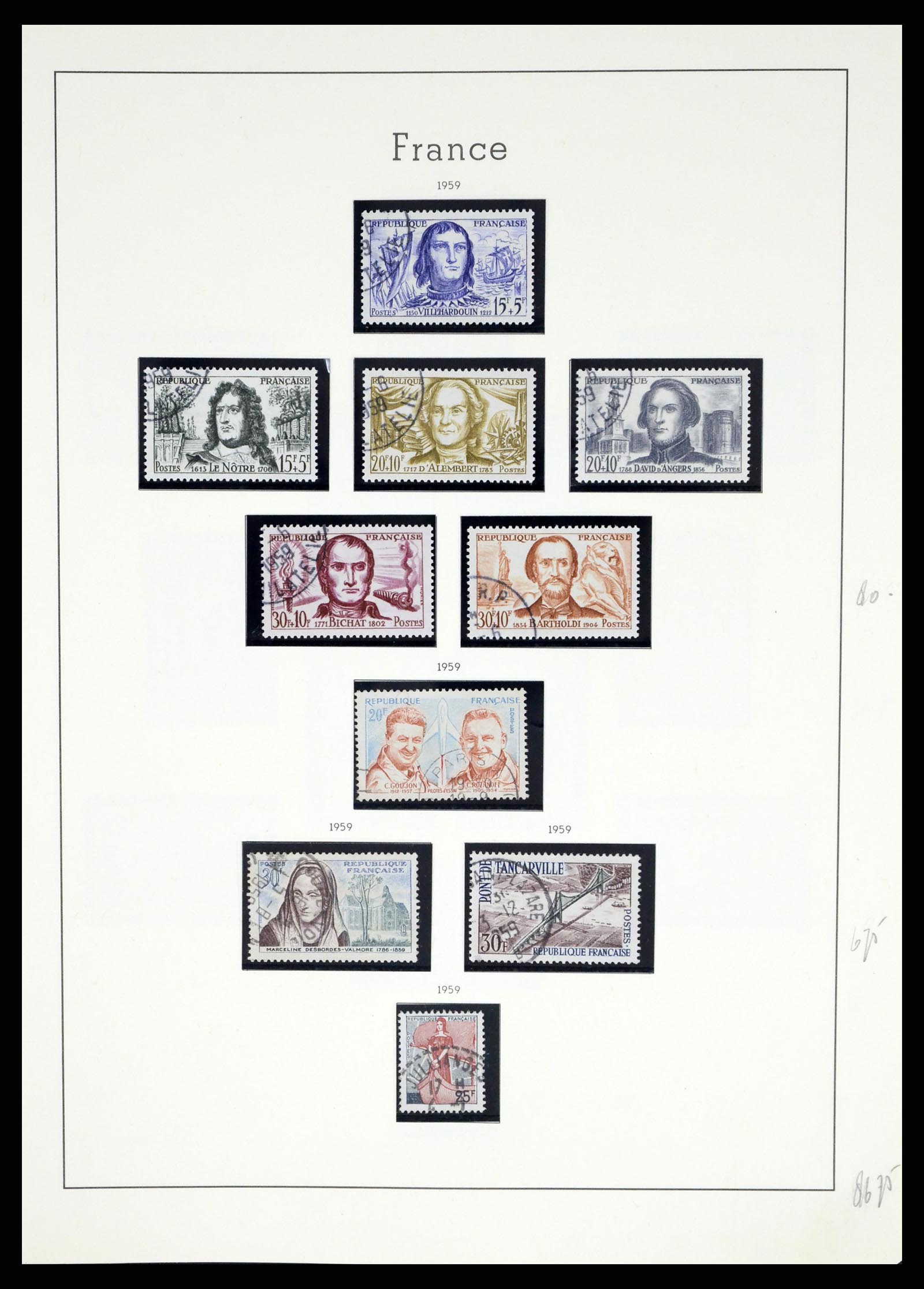 37415 094 - Postzegelverzameling 37415 Frankrijk 1849-2005.