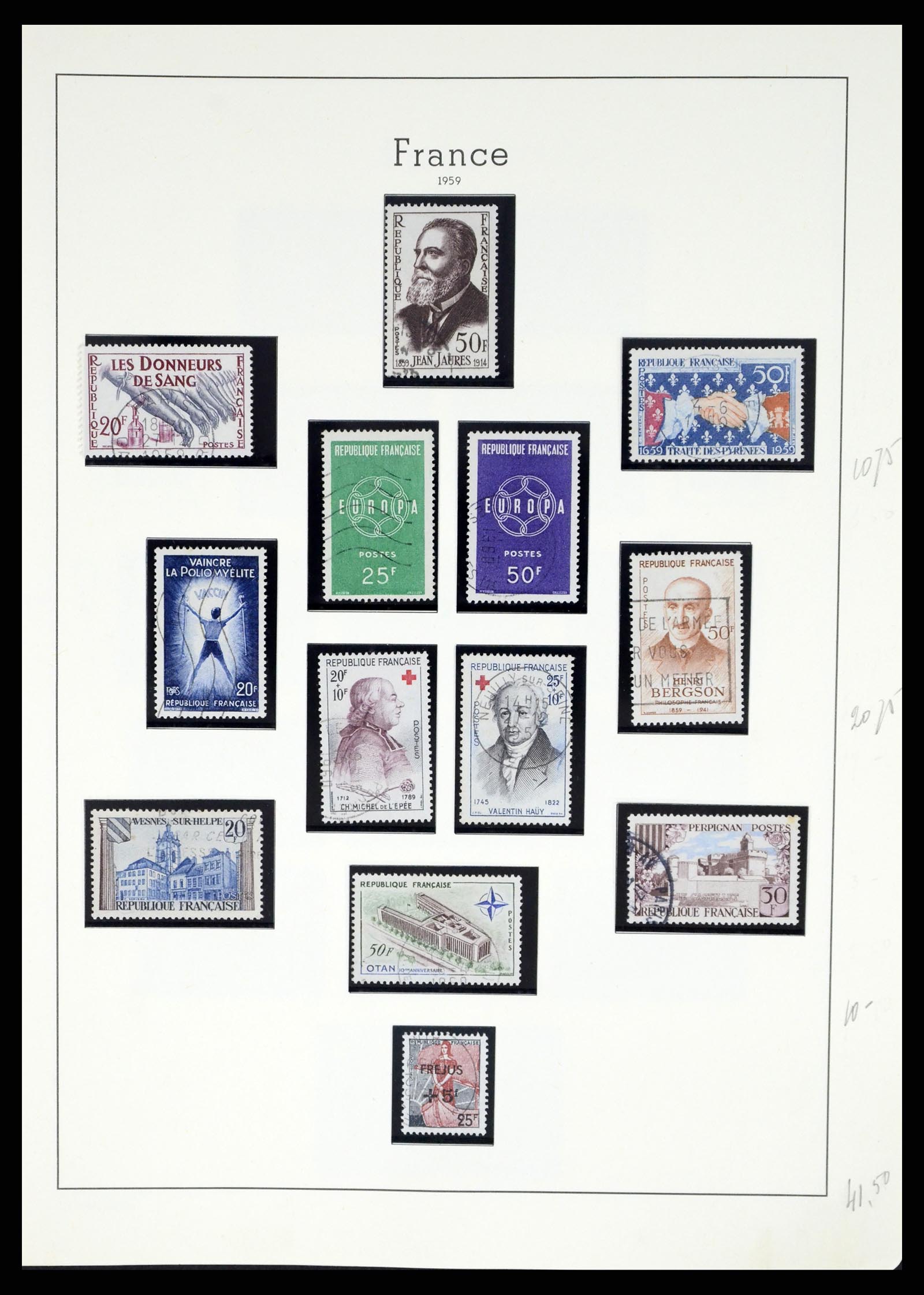 37415 095 - Postzegelverzameling 37415 Frankrijk 1849-2005.