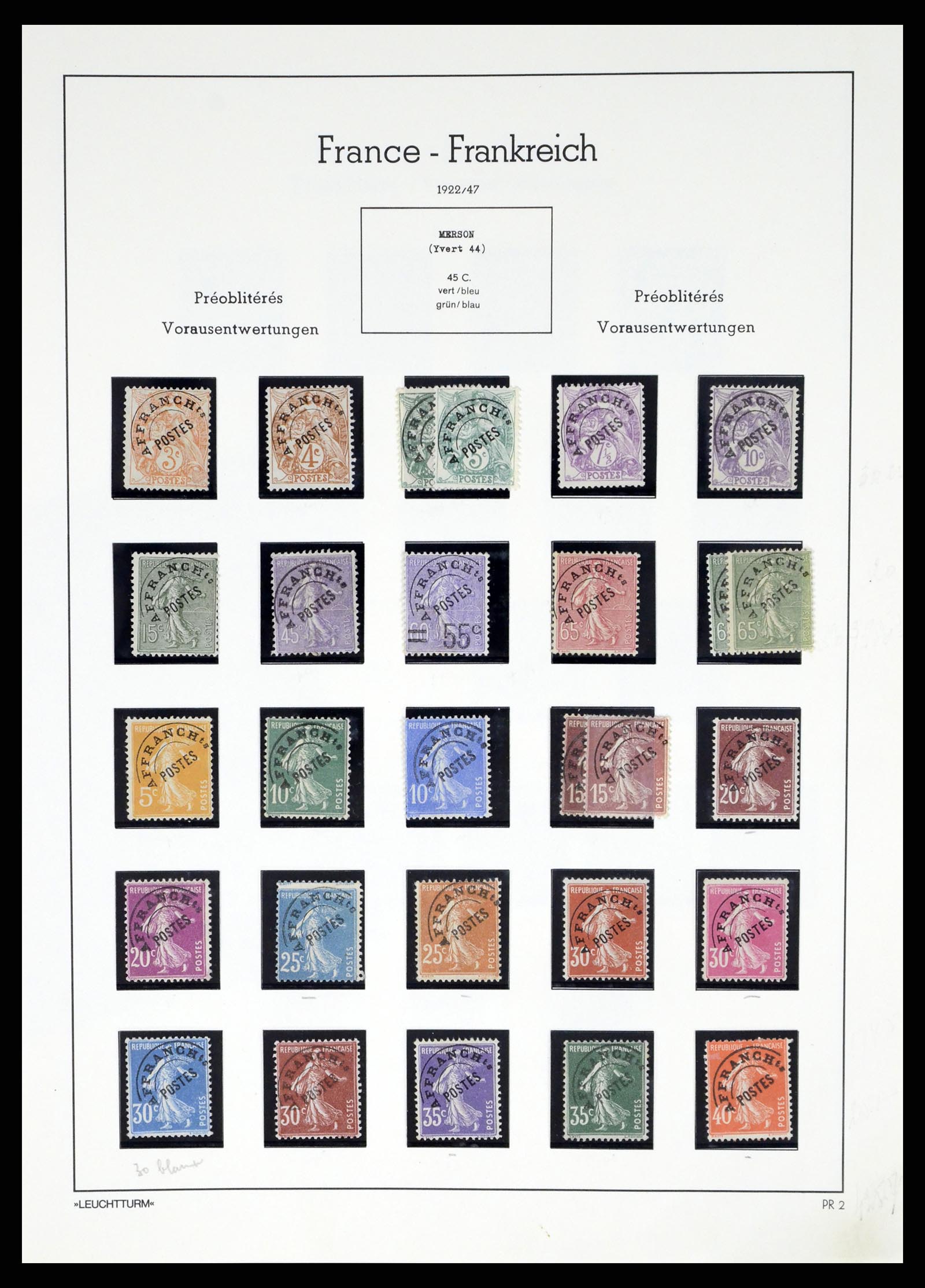 37415 098 - Postzegelverzameling 37415 Frankrijk 1849-2005.
