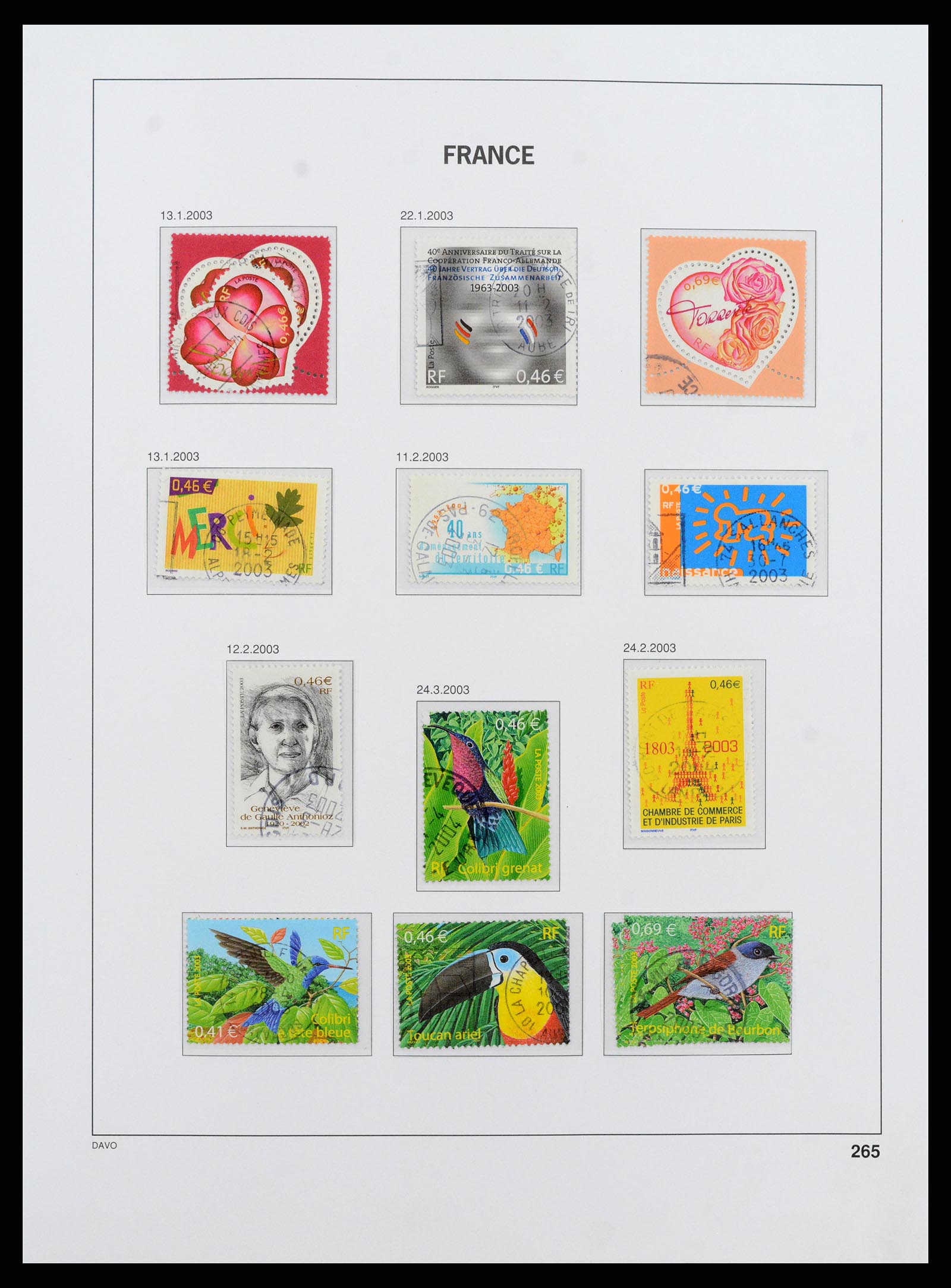 37415 408 - Postzegelverzameling 37415 Frankrijk 1849-2005.