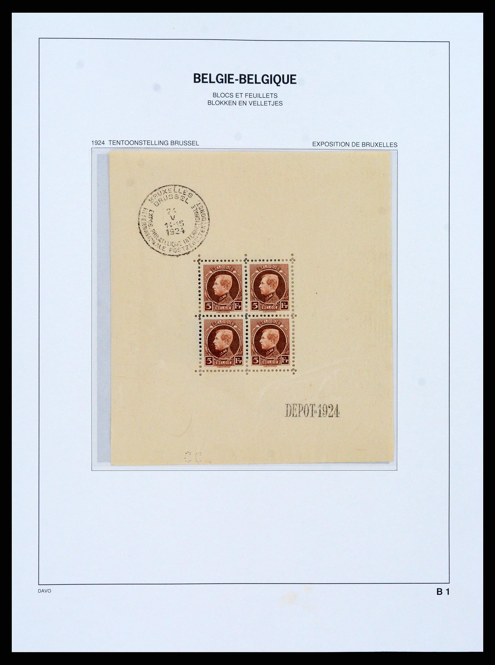 37416 001 - Postzegelverzameling 37416 België blokken 1924-2006.